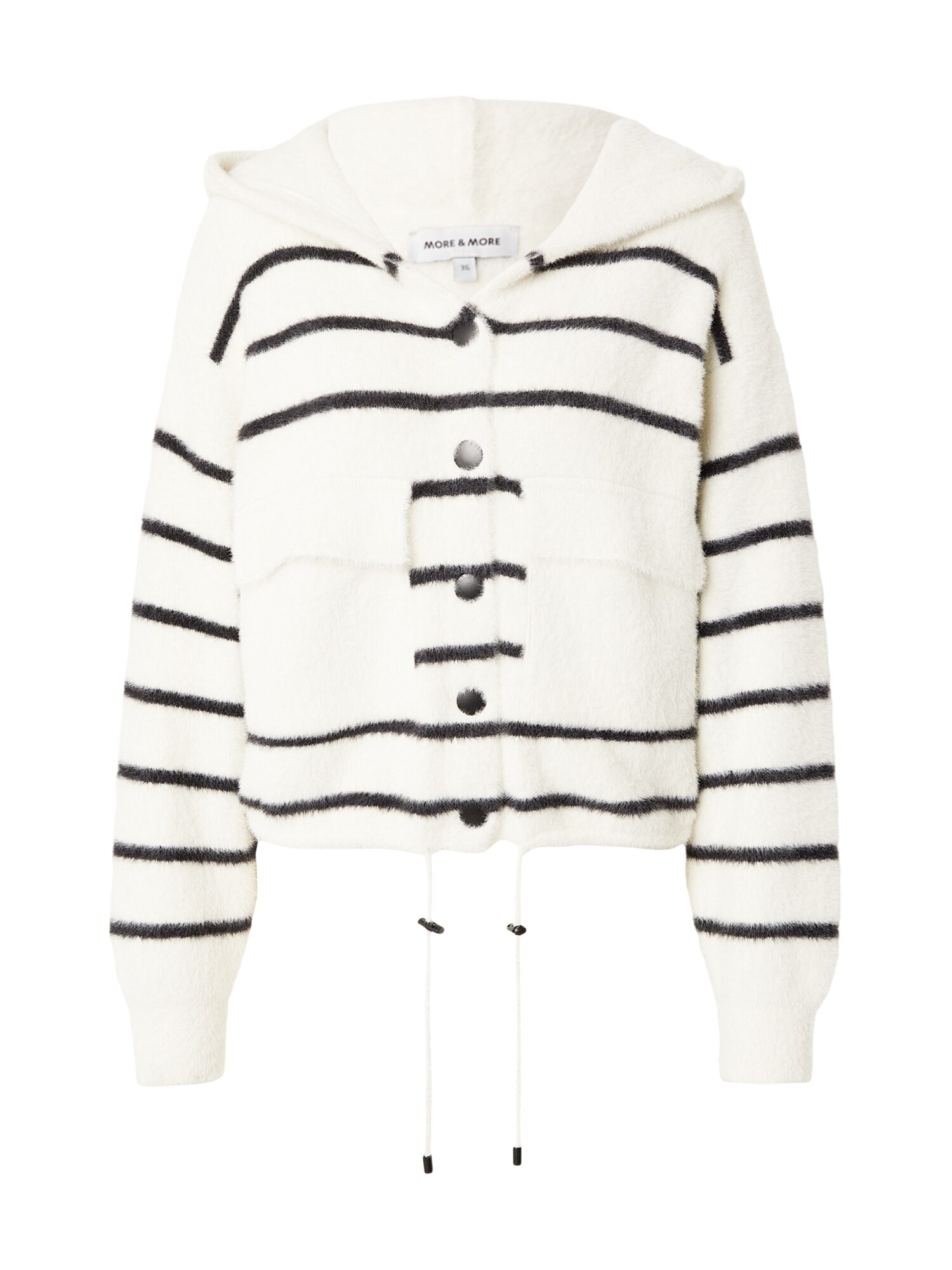 MORE & MORE Geacă tricotată  negru / alb