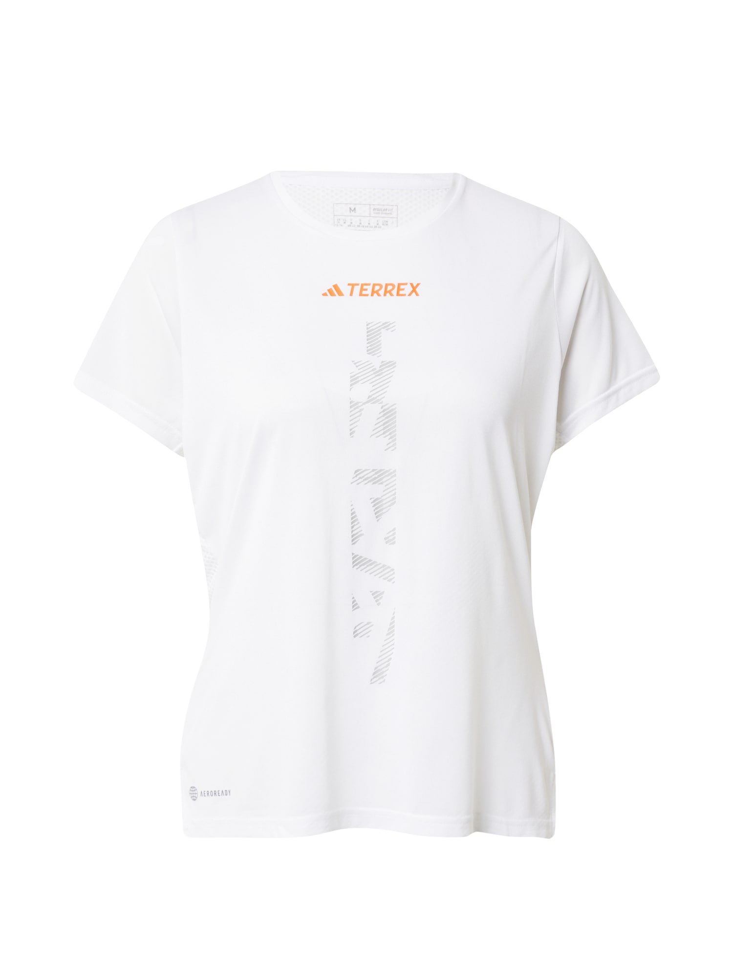 ADIDAS TERREX Функционална тениска 'Agravic'  светлосиво / оранжево / бяло