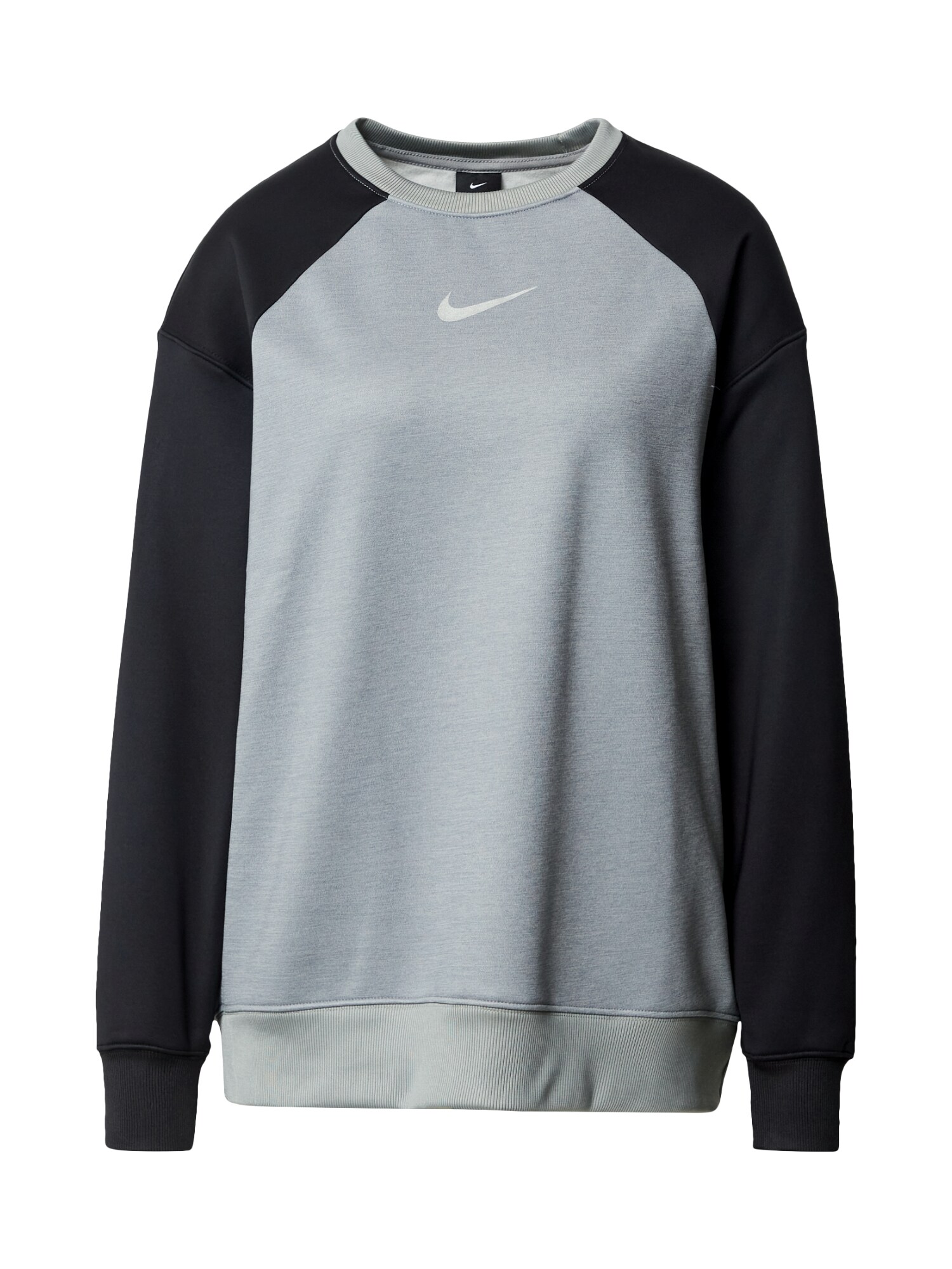 NIKE Sportinio tipo megztinis 'Therma'  sidabrinė / pilka / juoda