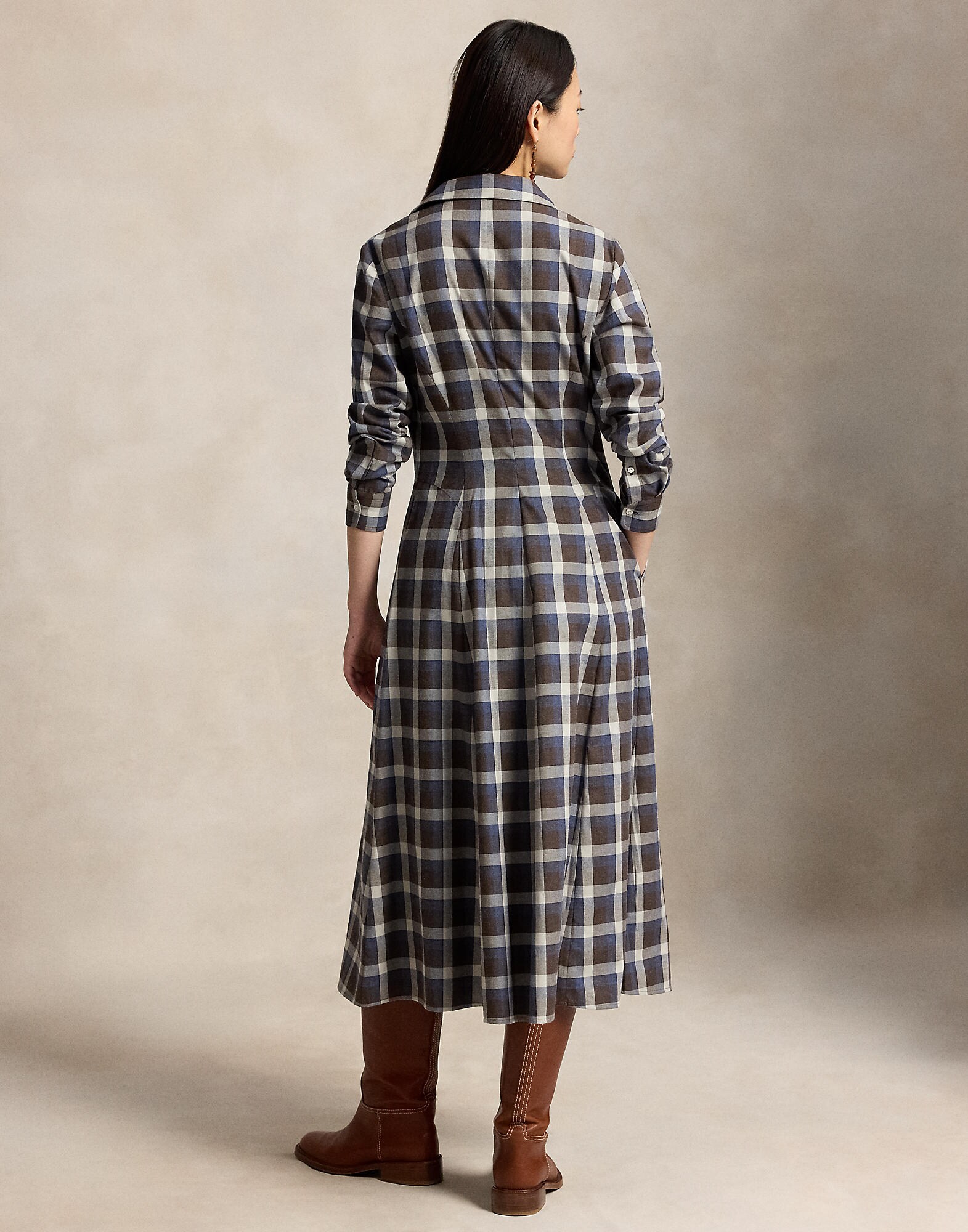 Polo Ralph Lauren Vestido camisero navy / blanco – imagen 3