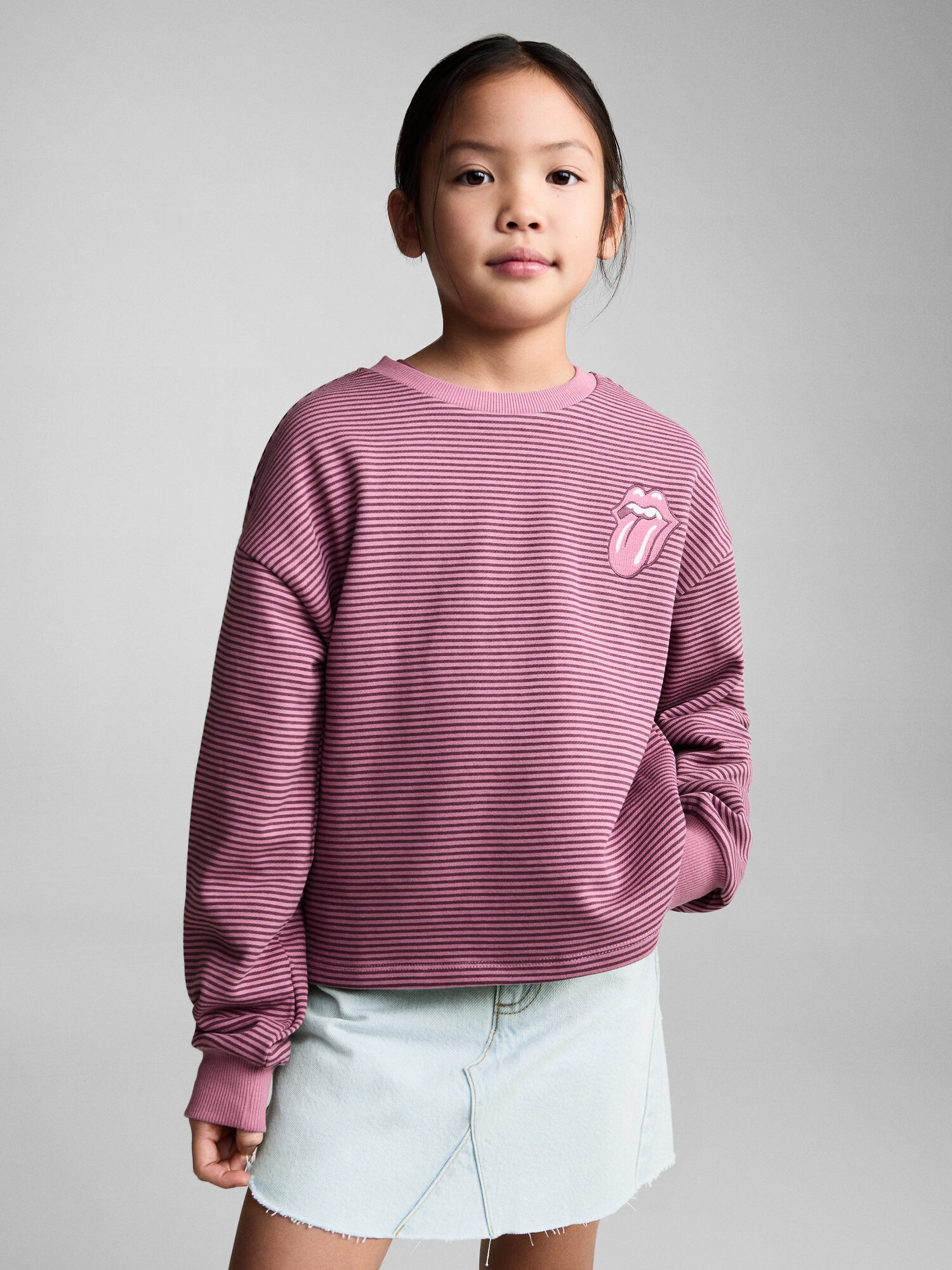 MANGO KIDS Tréning póló  padlizsán / eozin / fehér termék 2. képe