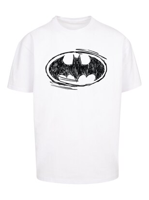 F4NT4STIC Shirt ‘Batman’ Zwart / Wit