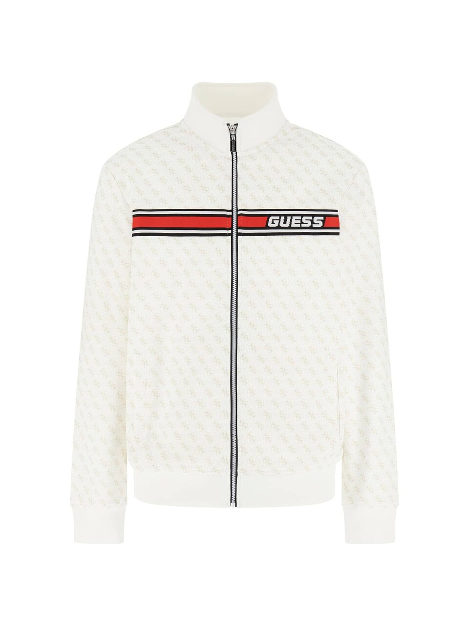 Sportsweatjacka beige / grå / röd