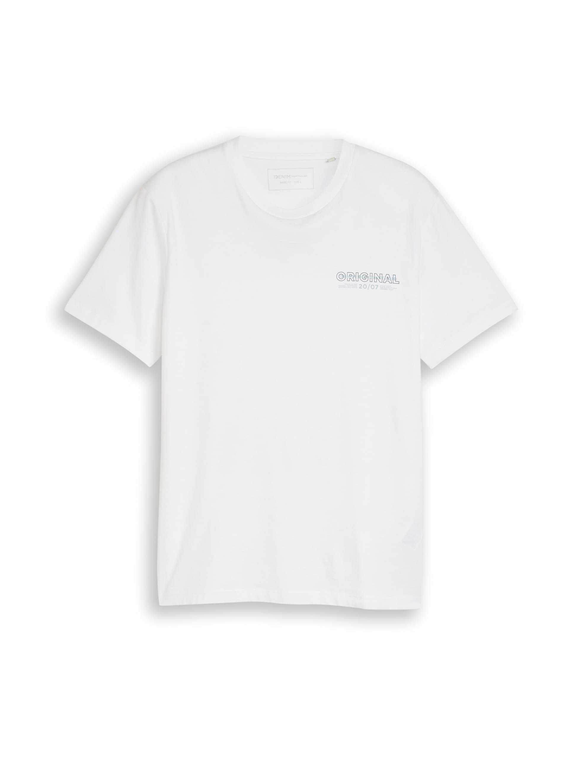 TOM TAILOR DENIM T-shirt ljusgrå / svart herr