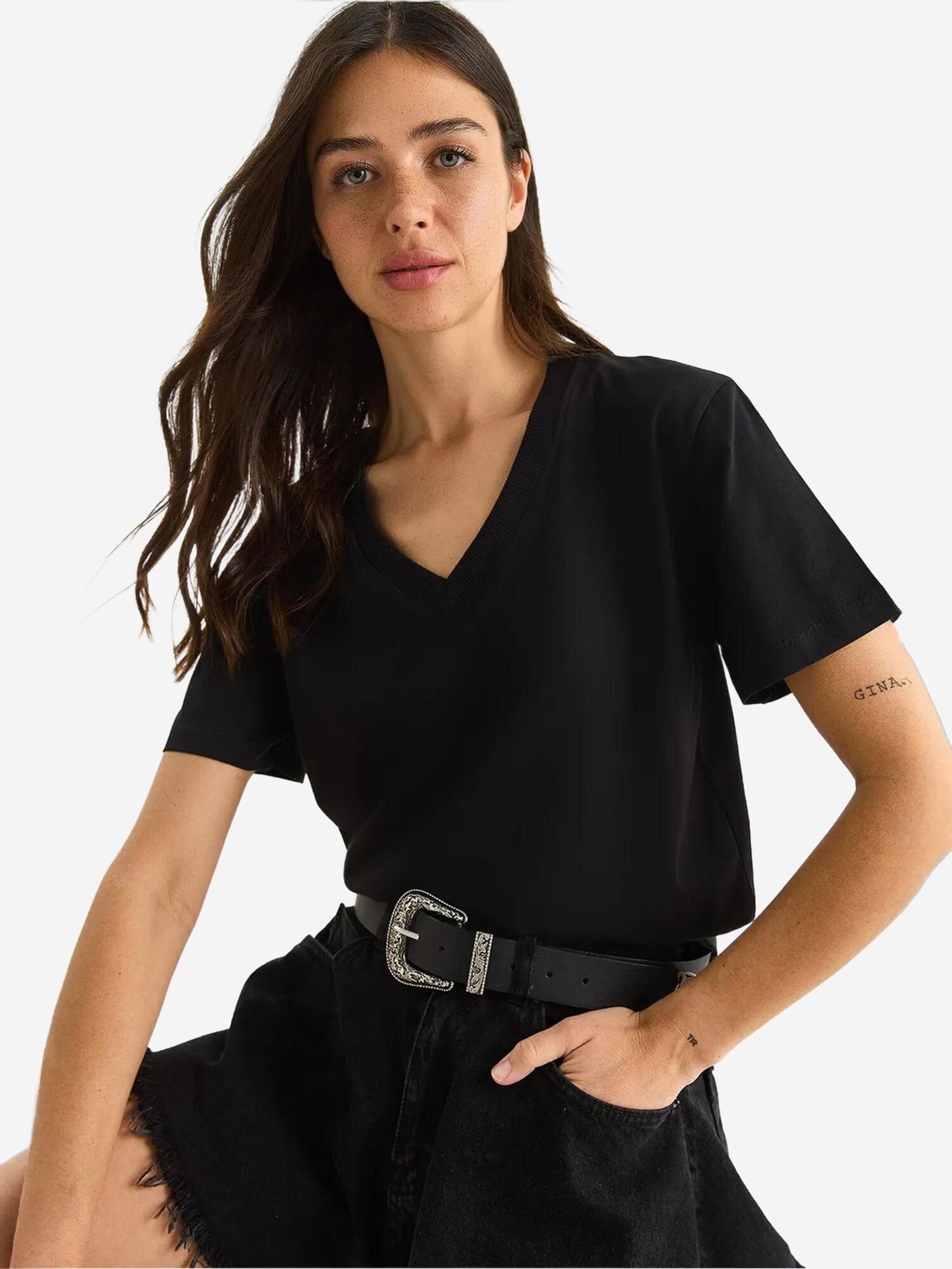 Bianco Lucci Majica 'T-Shirts' crna