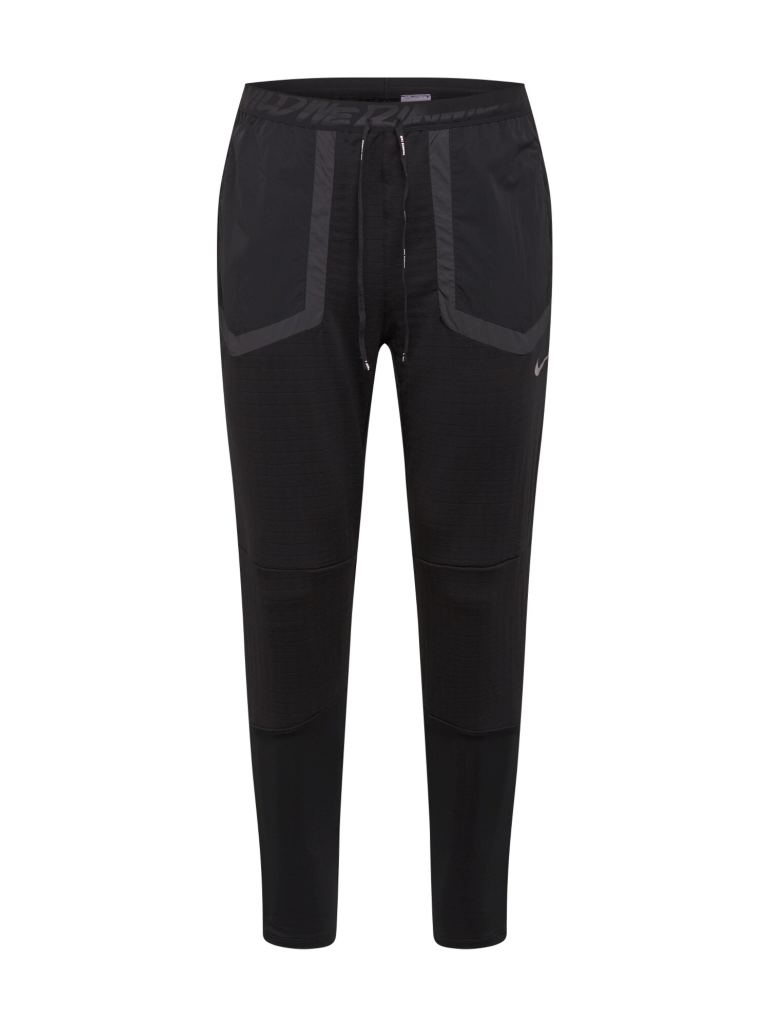 NIKE Sportinės kelnės 'Phenom Elite Wild Run'  tamsiai pilka / juoda