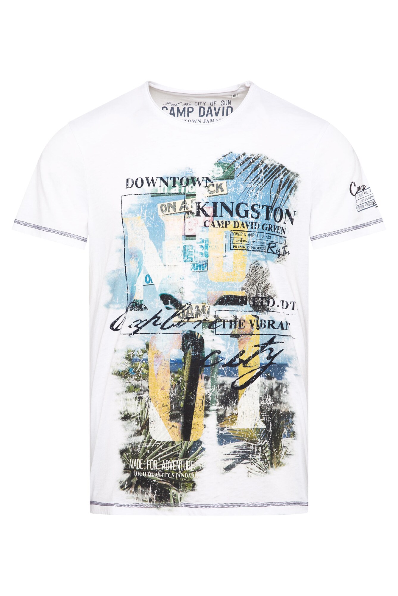 Thumbnail - Ausbrenner-Shirt mit Photoprint im Vintage Look