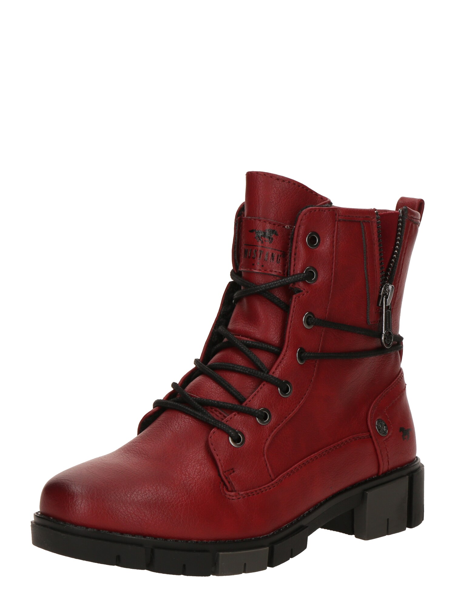 MUSTANG Ghete cu șireturi  sângeriu