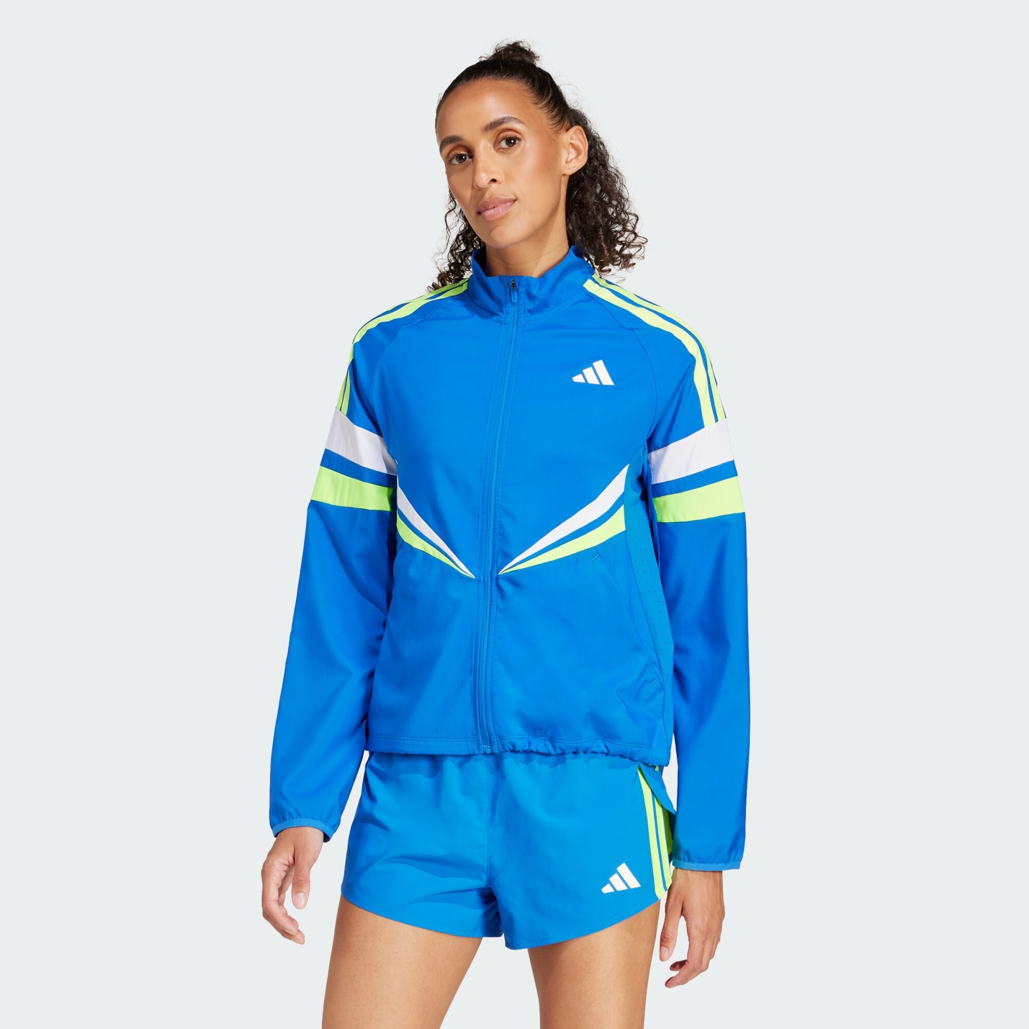 ADIDAS PERFORMANCE Sportdzseki 'Adizero'  azúr / világoszöld / fehér termék 2. képe