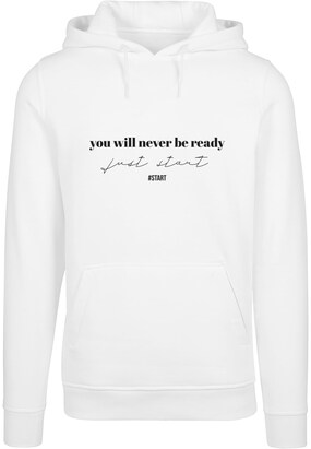 Merchcode Sweatshirt ‘Just Start’ Zwart / Wit