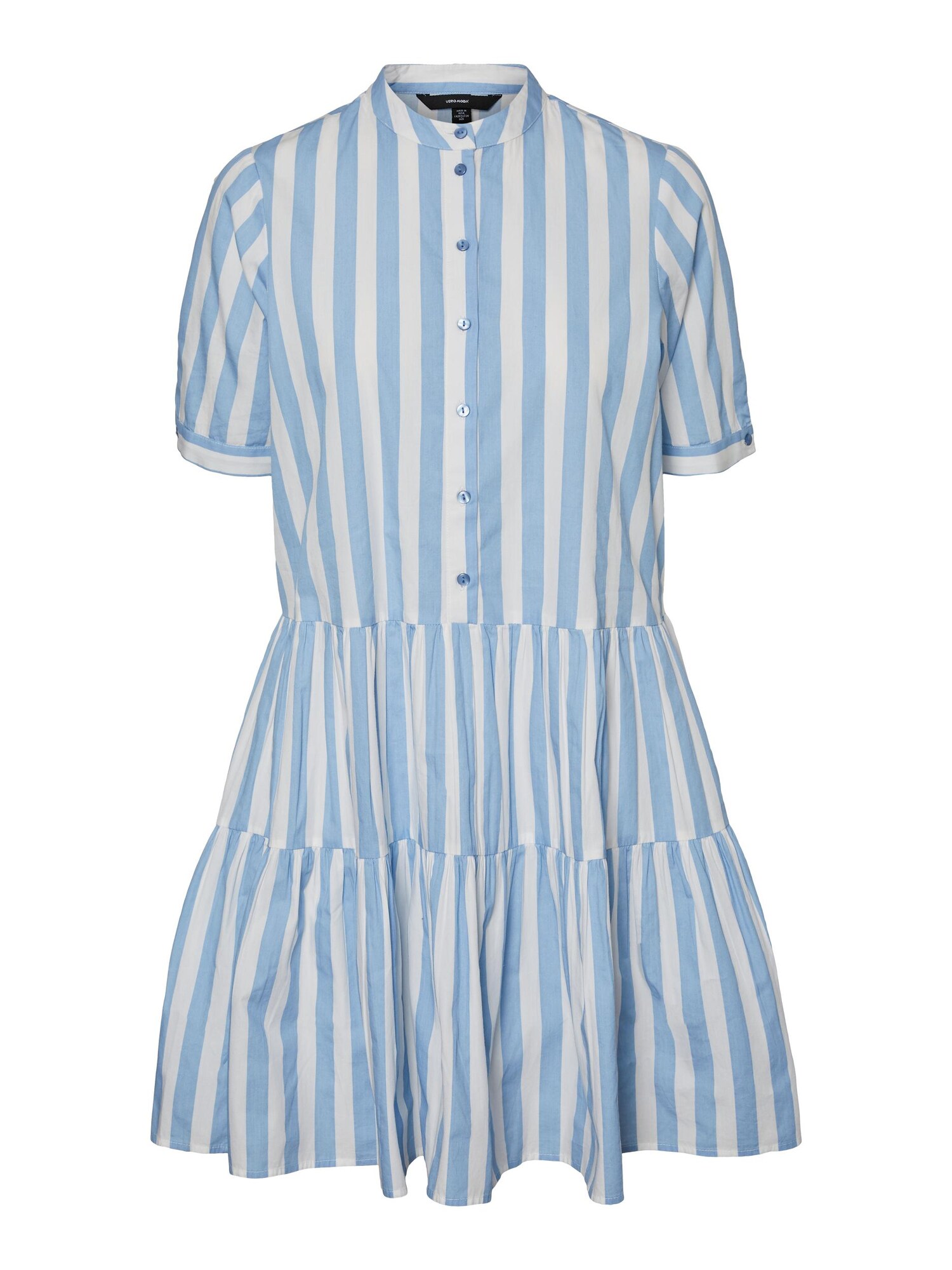 Vero Moda Rochie Tip Bluza 'delta'  Albastru Deschis / Alb