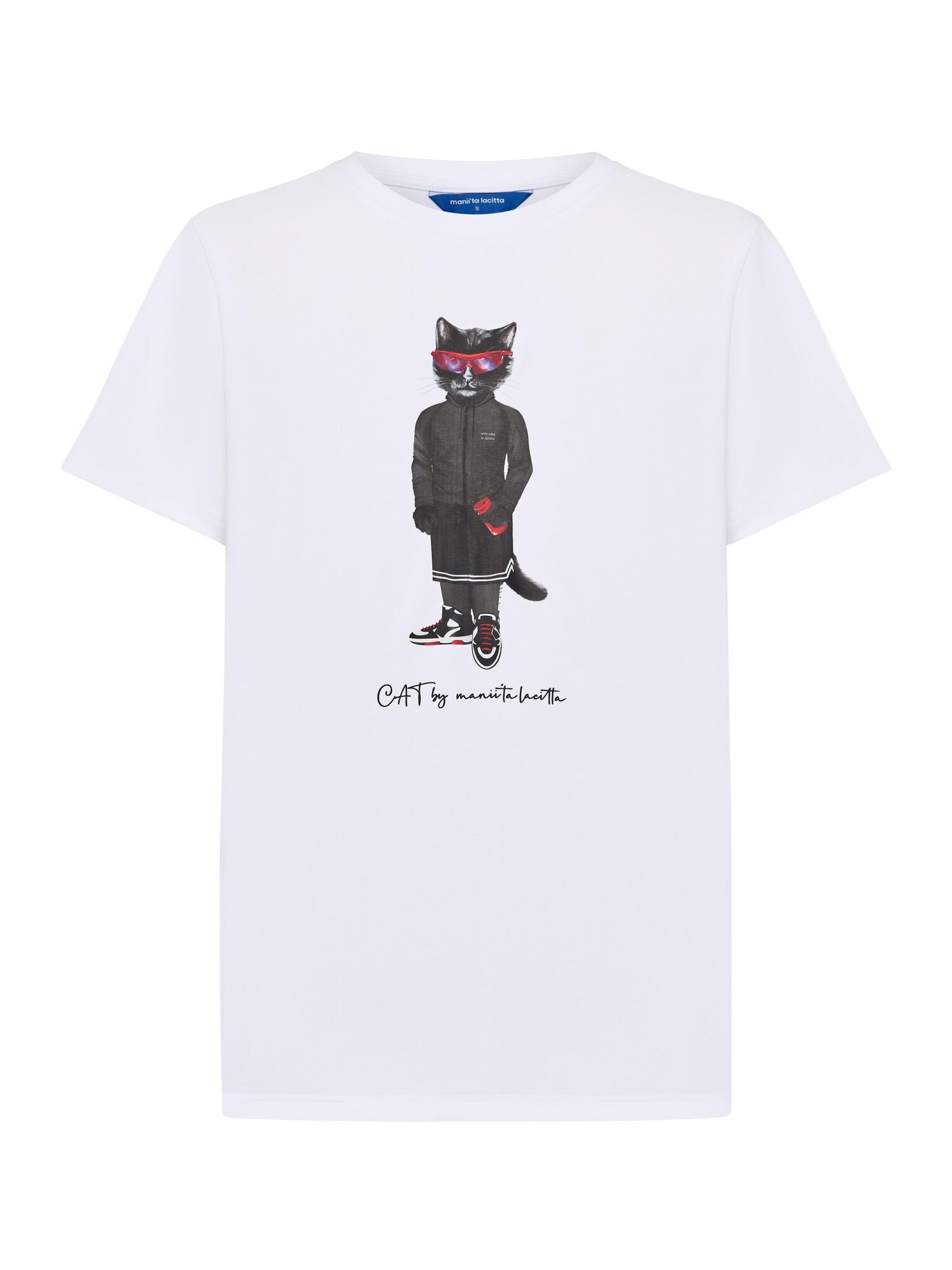 Cat e Lolette Tričko 'Sport Cat'  biela