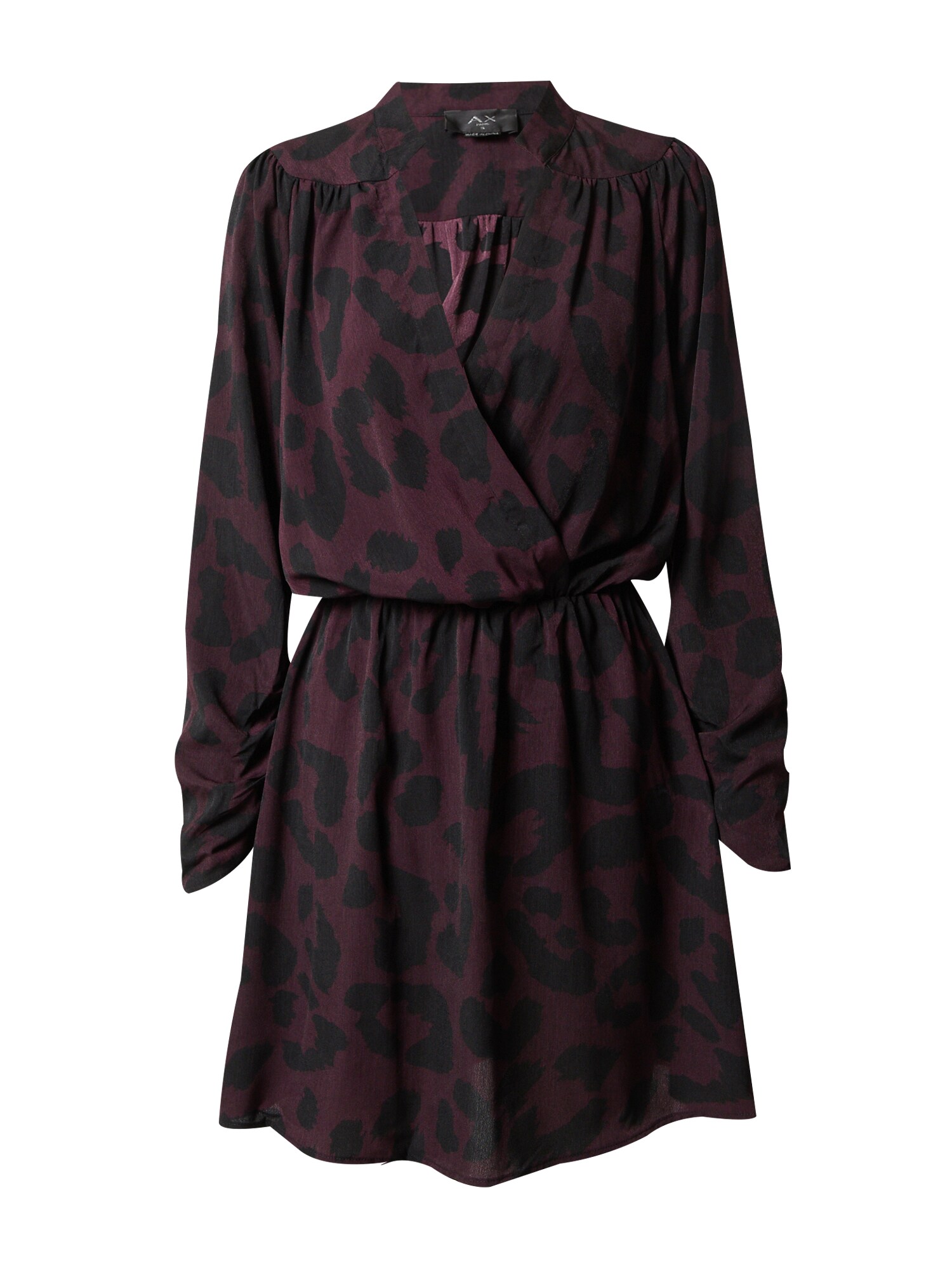 AX Paris Rochie  mov mură / negru