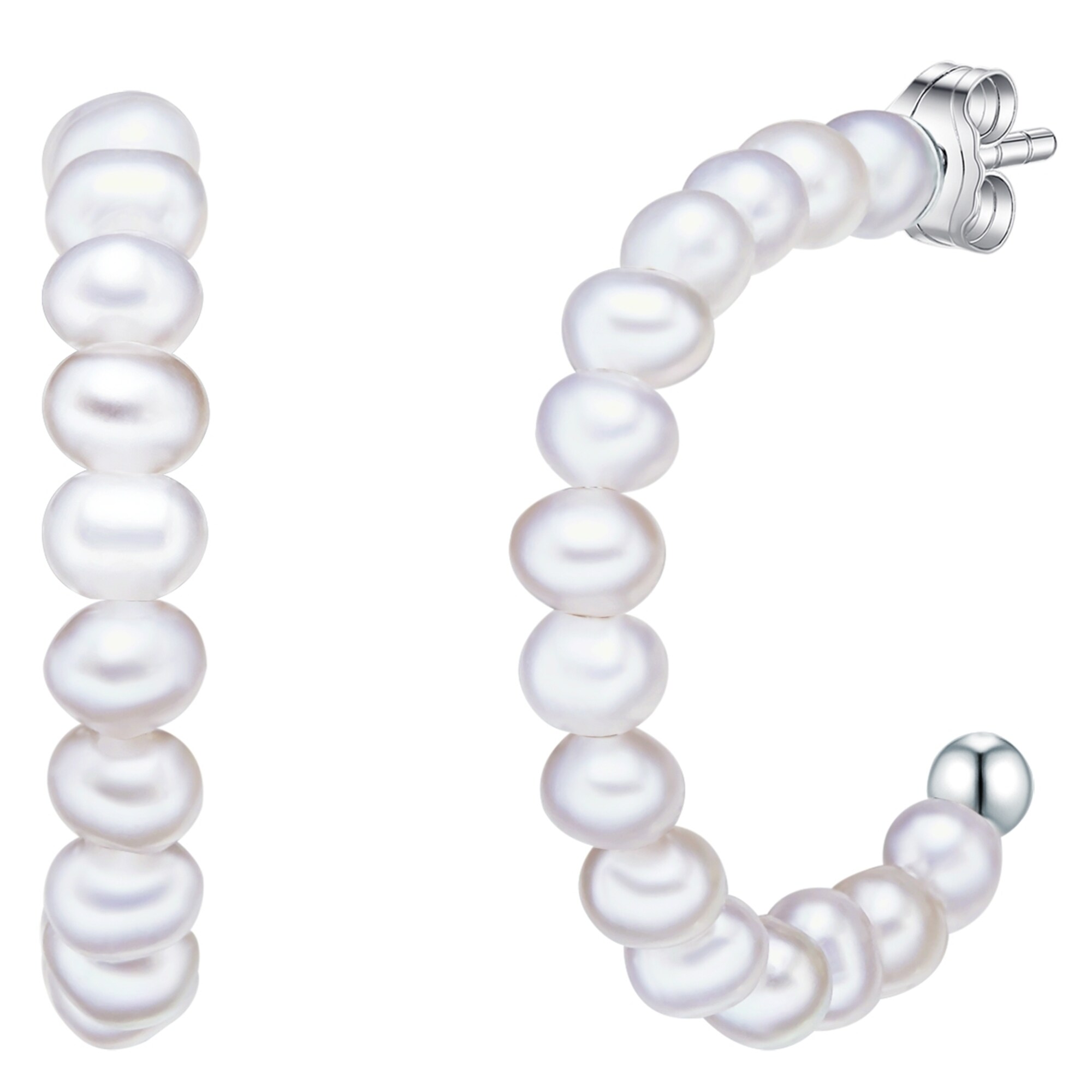 Valero Pearls Oorbellen Zilver / Parelwit