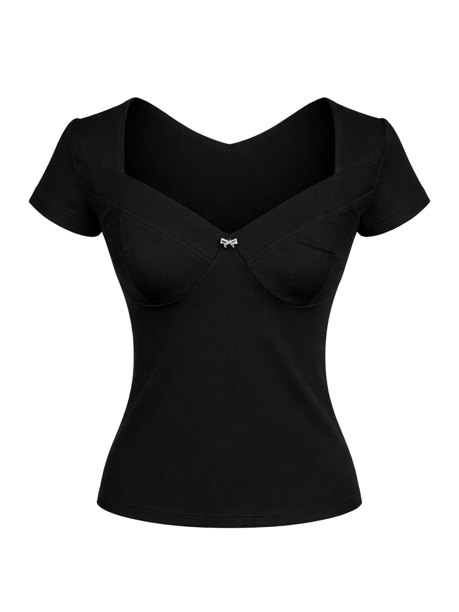 REGINA FASHION Tričko 'Sweetheart top'  čierna