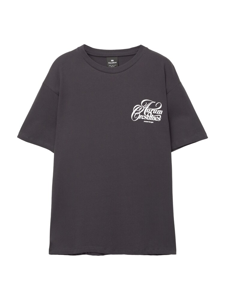 Pull&Bear Póló 'AURUM CRESTLINES' Férfi kék , Méret L