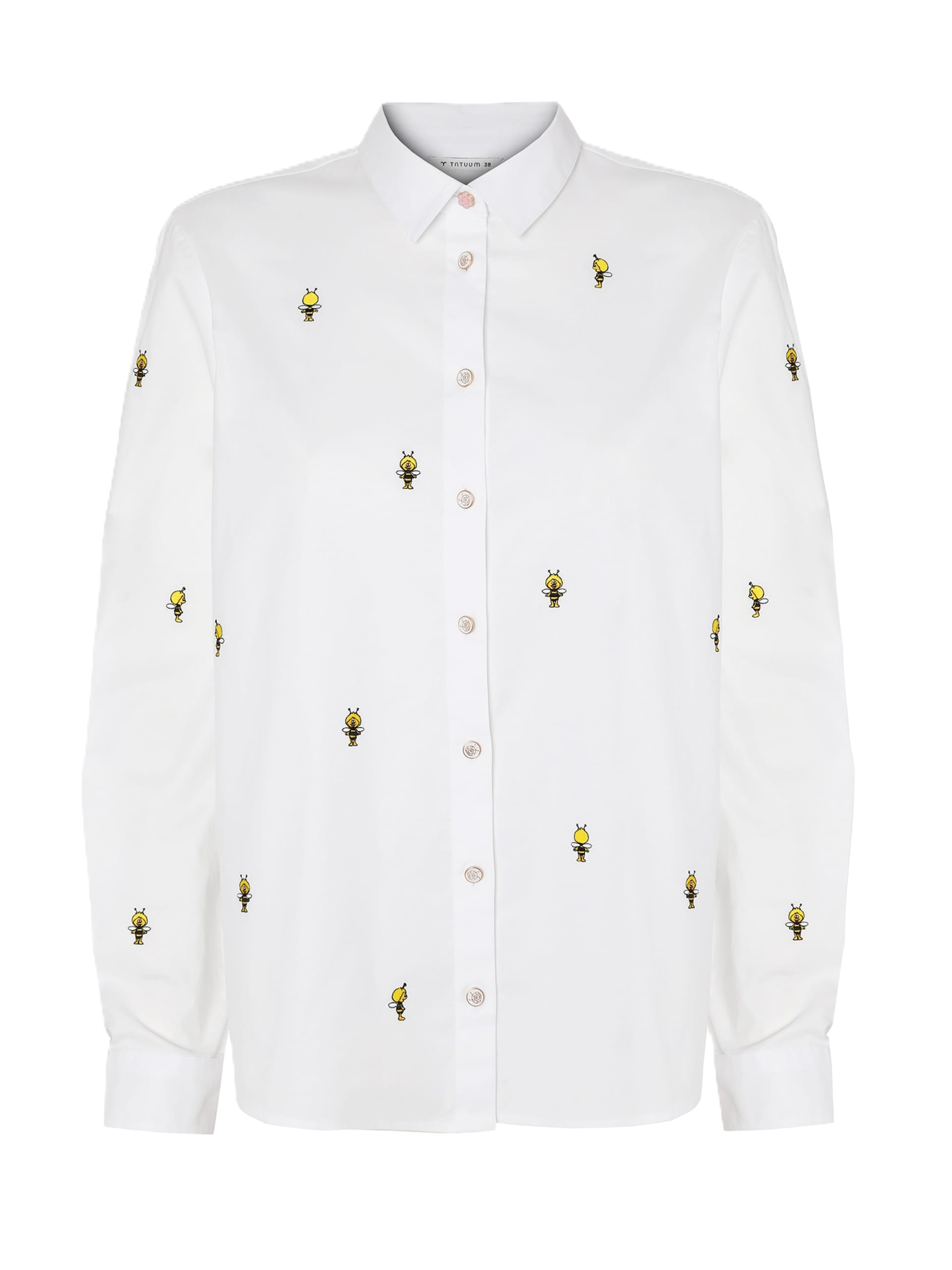 TATUUM Blus 'Edina' gul / guldgul / svart dam