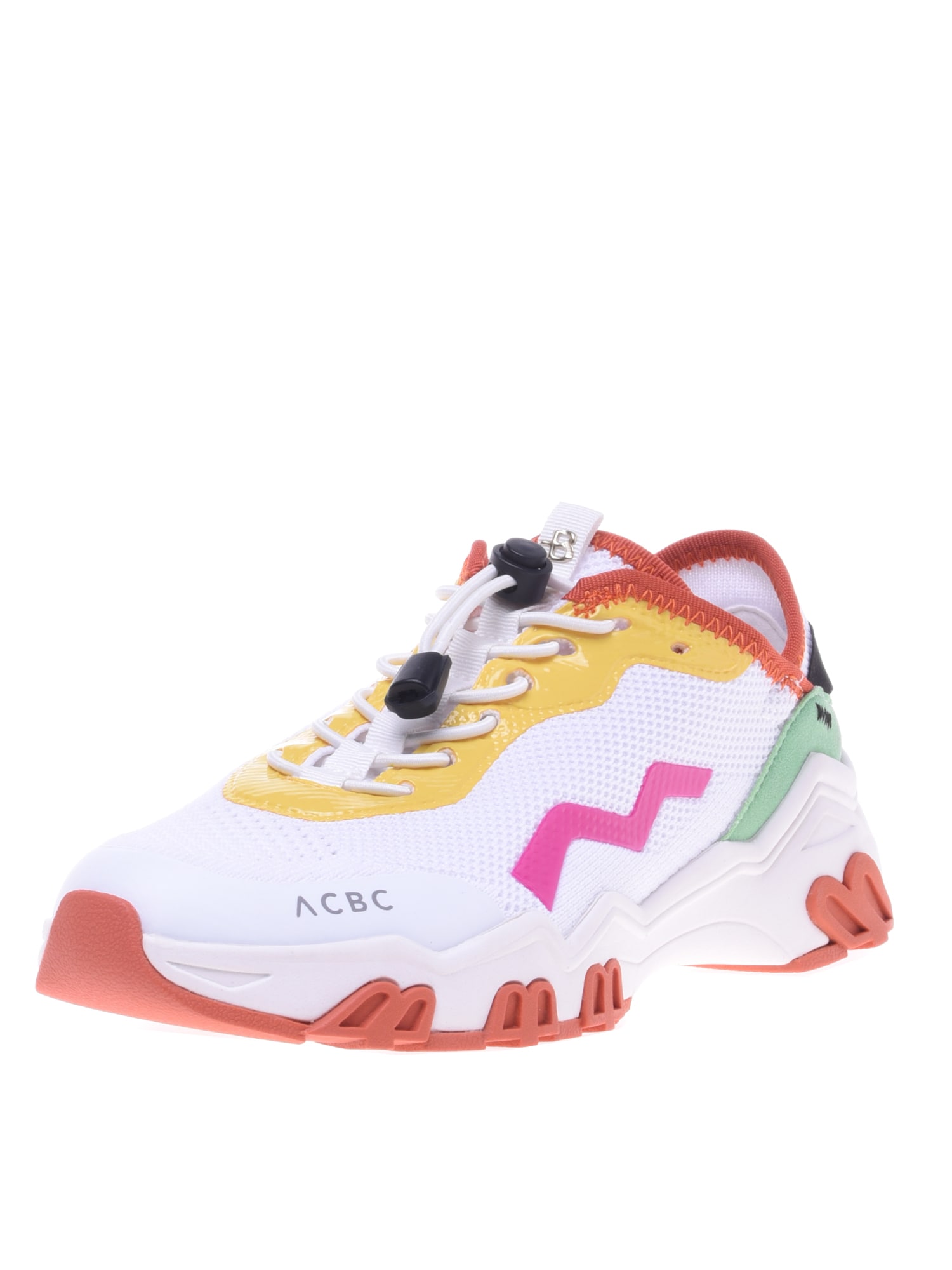 BALDININI Sneakers laag donkergeel mintgroen donkerroze wit
