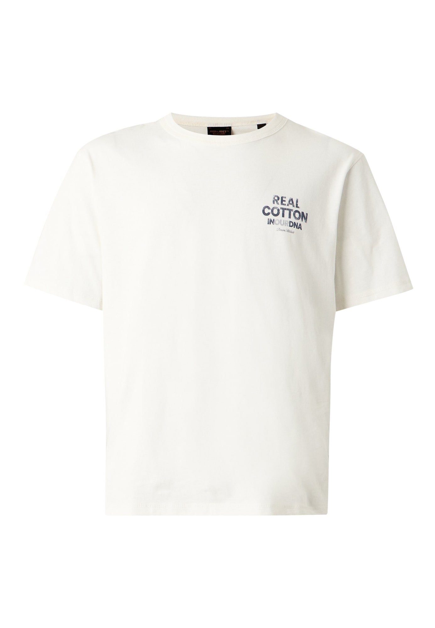JACK & JONES Camiseta 'JJEDOVER' azul oscuro / blanco