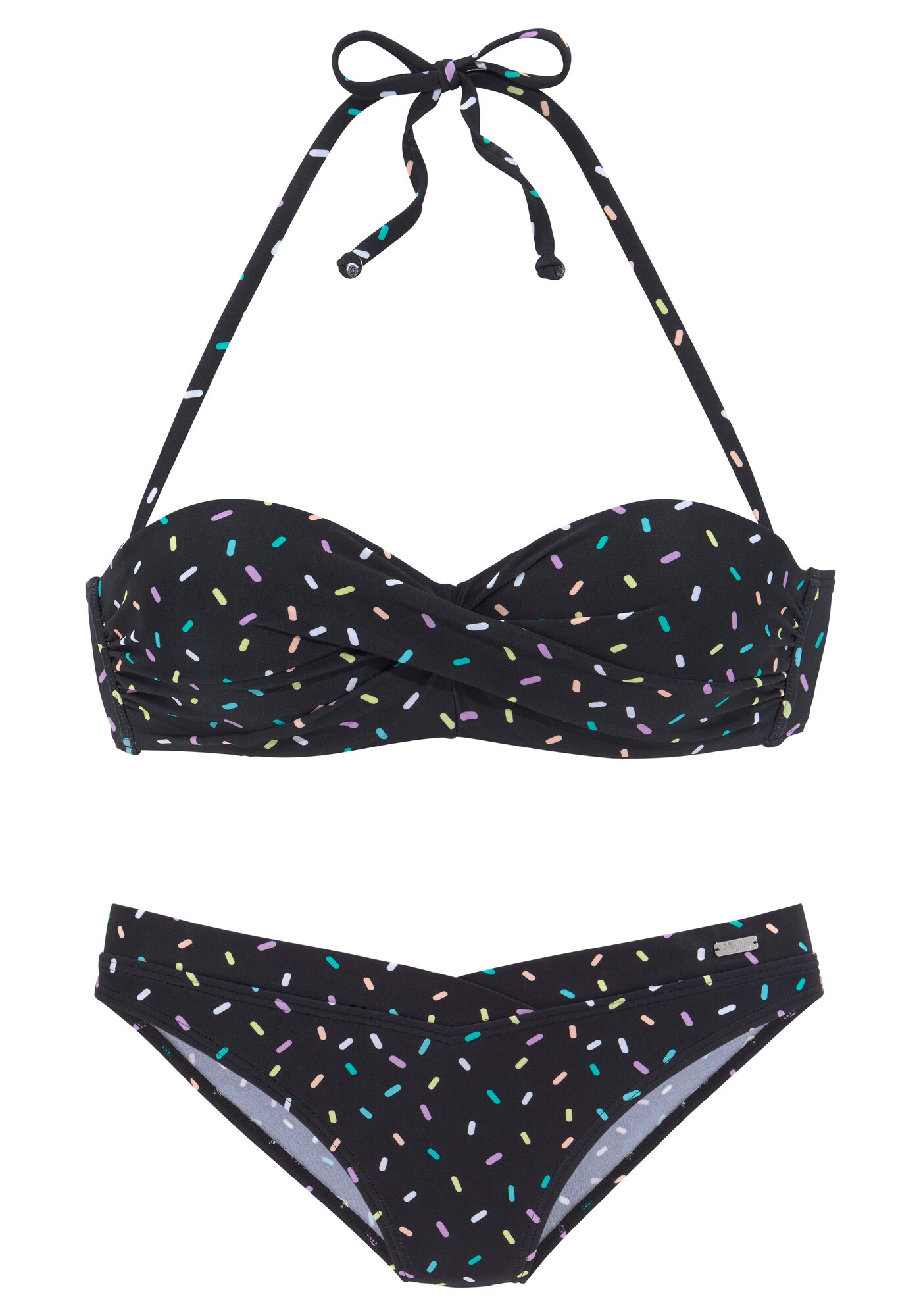 BUFFALO Costum de baie două piese  negru