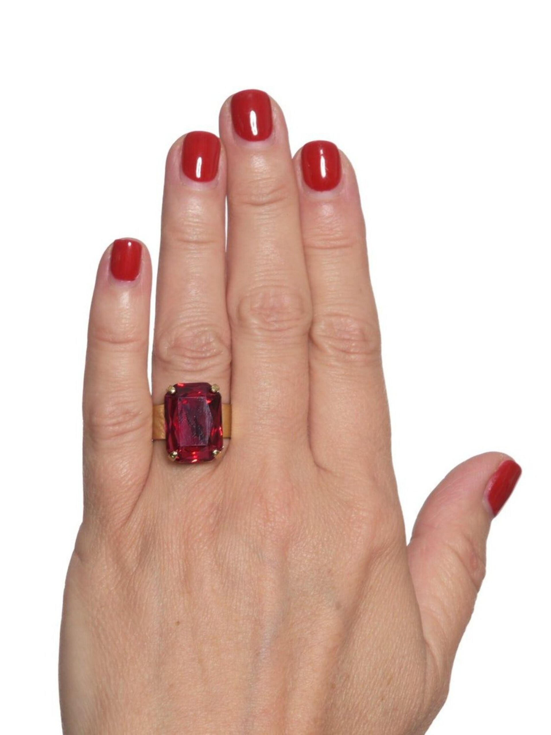Addicted2 Ring 'Celeste anello con cristallo rubino Swarovski' dam
