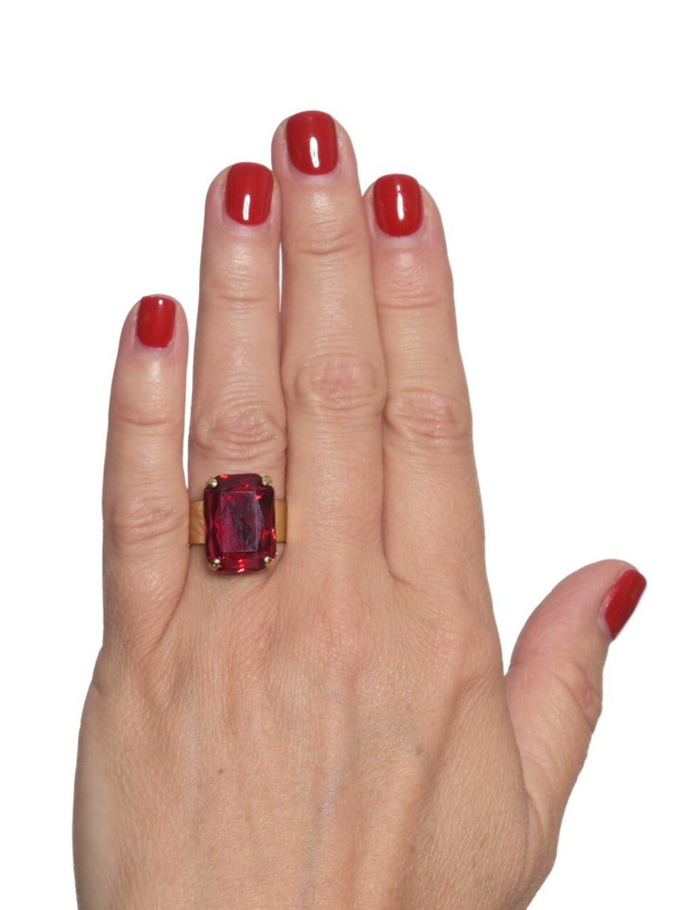 Ring 'Celeste anello con cristallo rubino Swarovski'