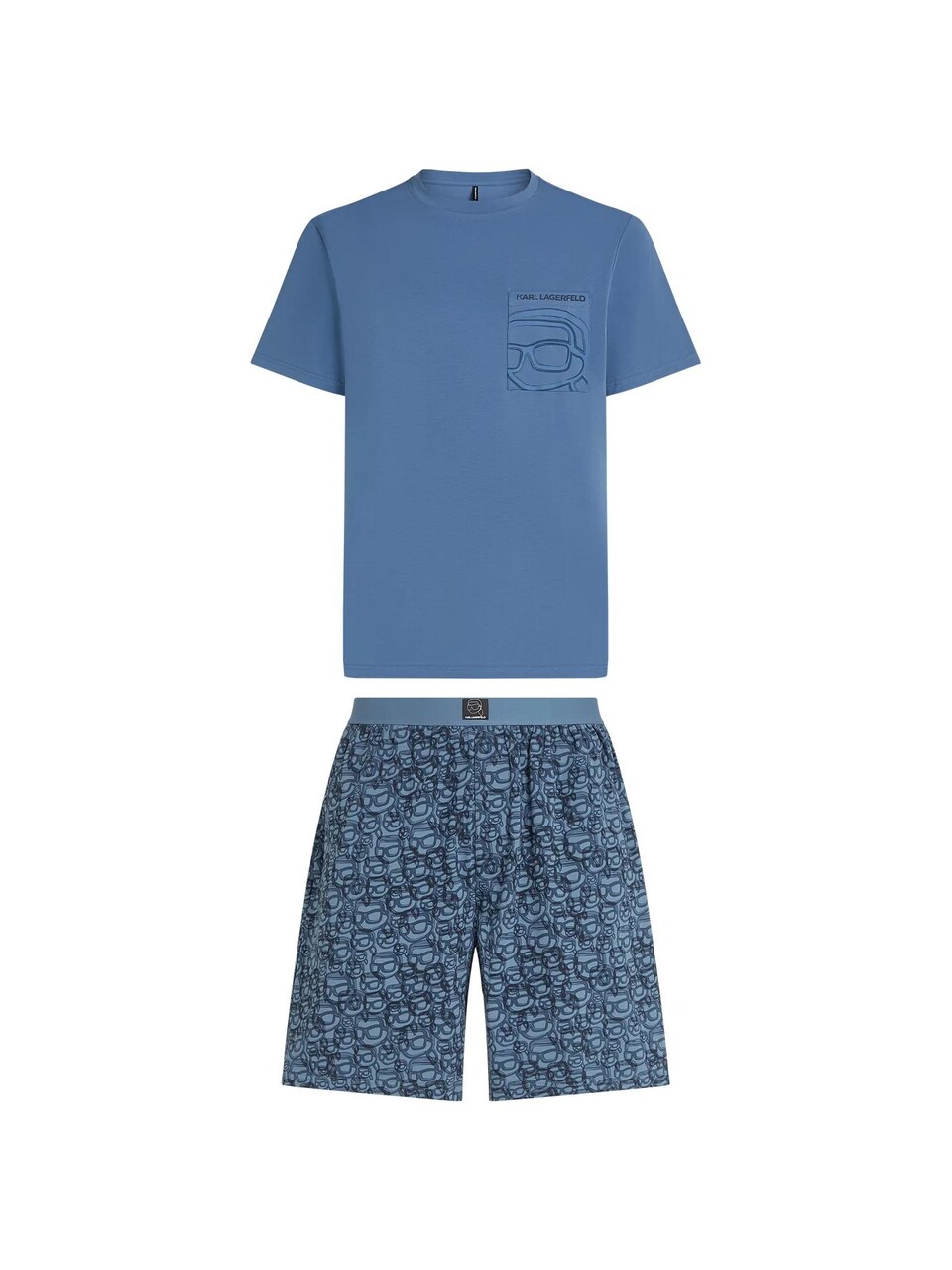 Pyjamas kort 'Ikon' marinblå / marinblå