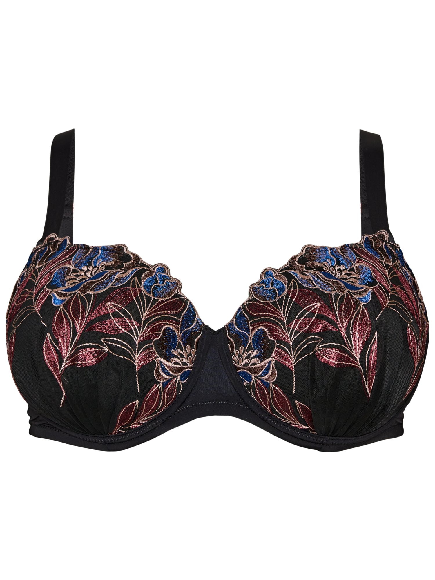 Devoted by Zizzi Sutien Lelly albastru ultramarin / ciocolatiu / maro cappuccino / negru