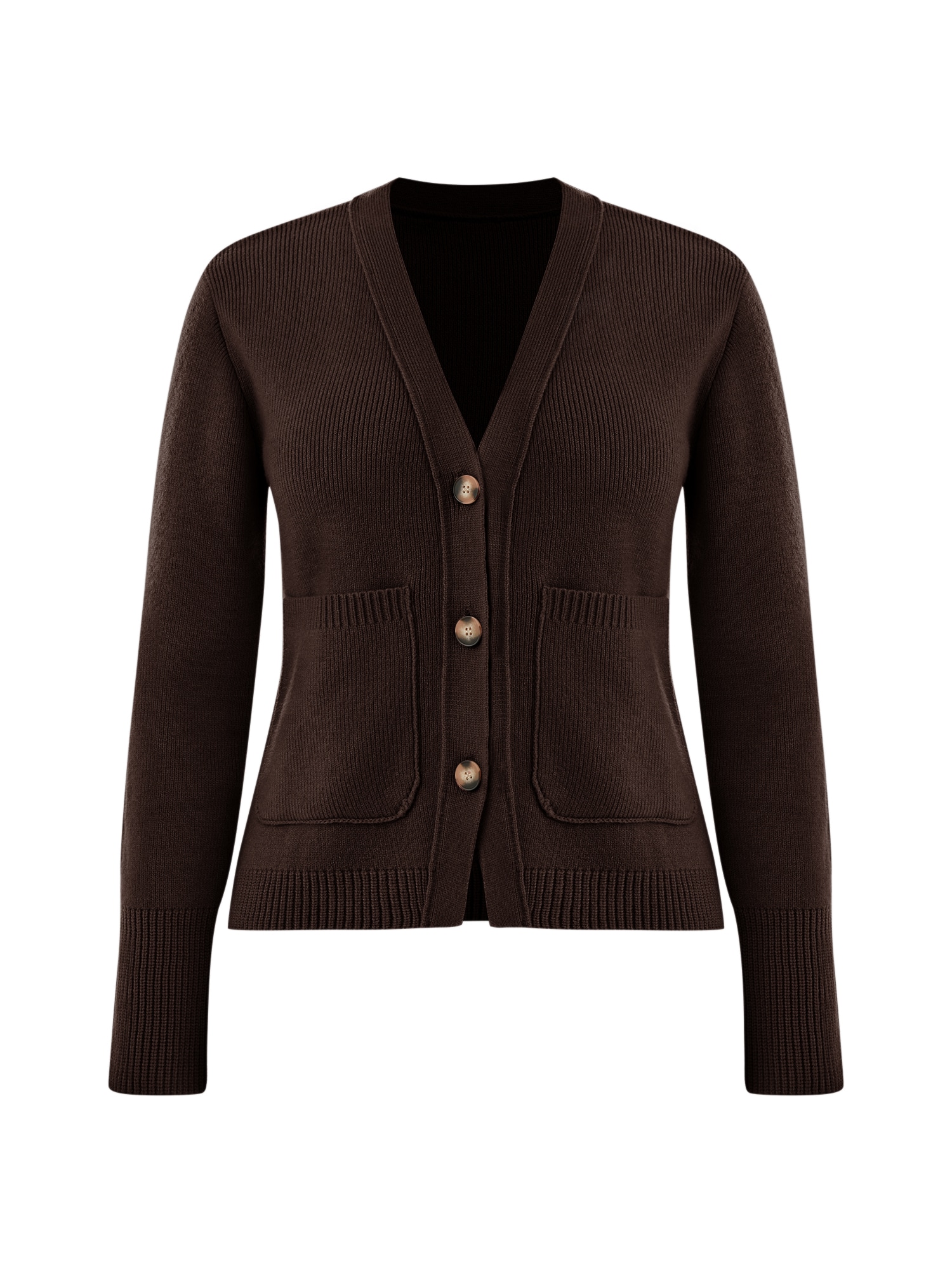 Imily Bela Geacă tricotată  maro închis