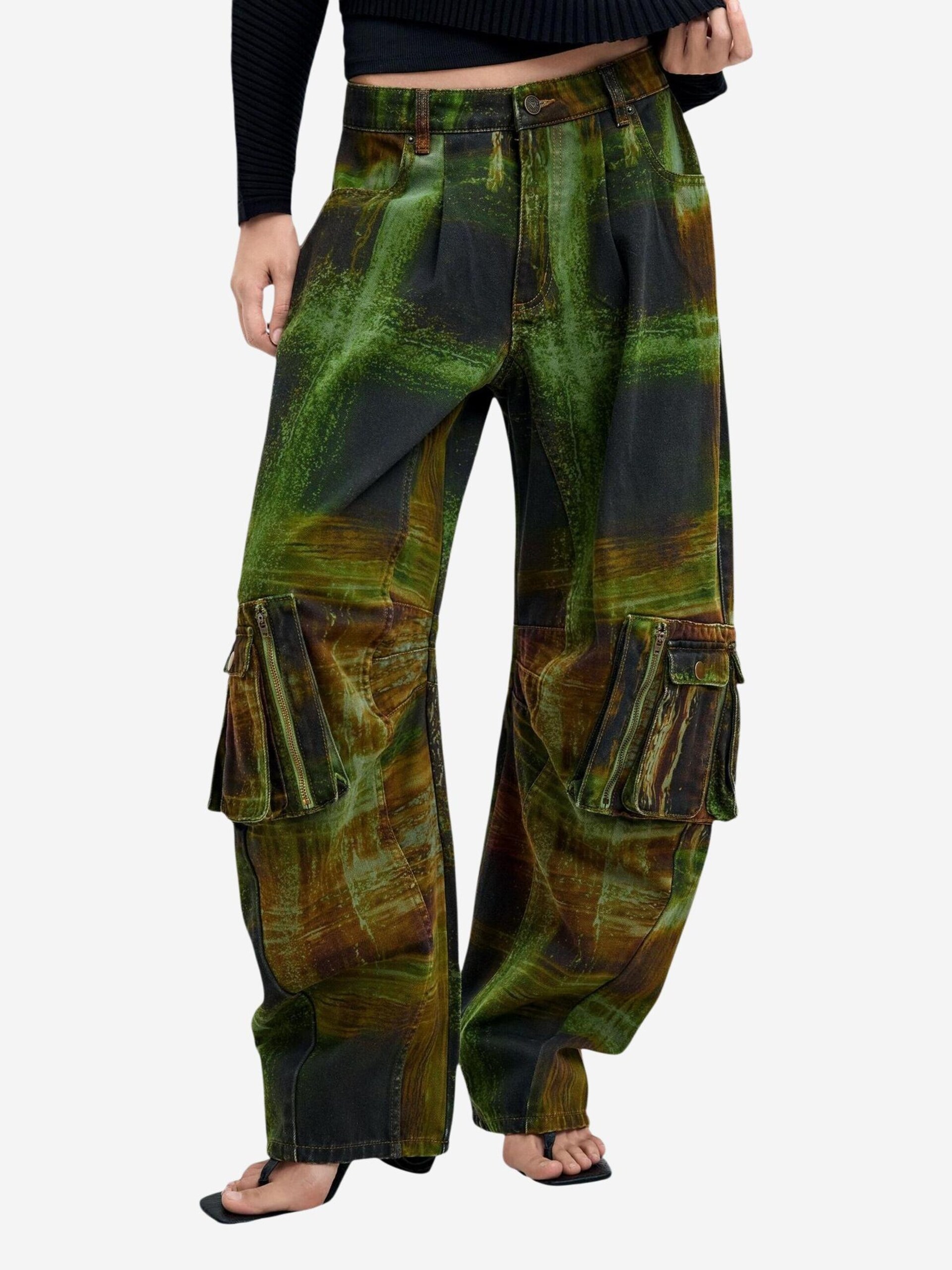 Desigual Byxa 'PANT_GREEN CHECKS_LAC 26WWPW04' dam