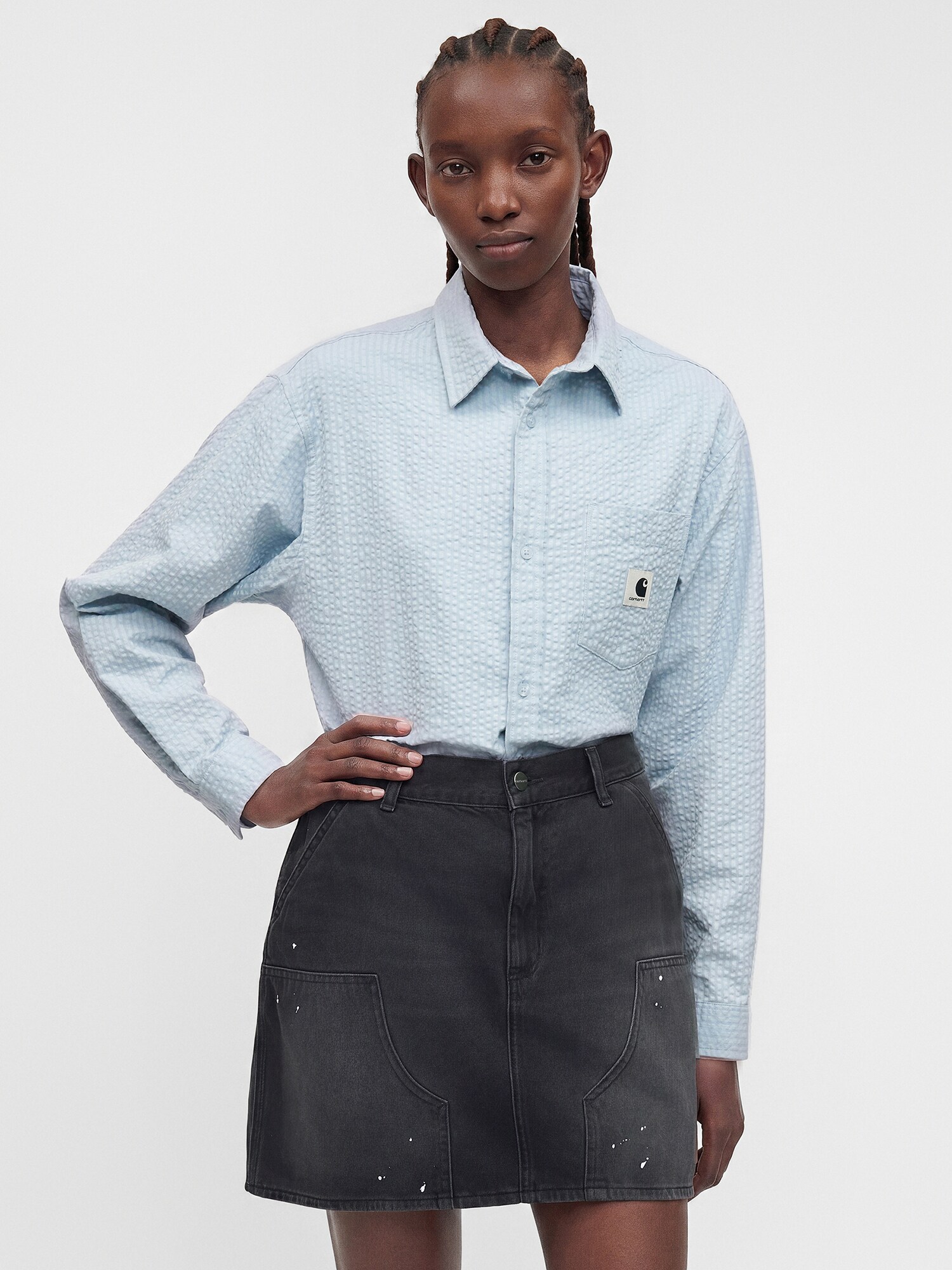Carhartt WIP Falda 'Maeve'  negro / blanco – imagen 4