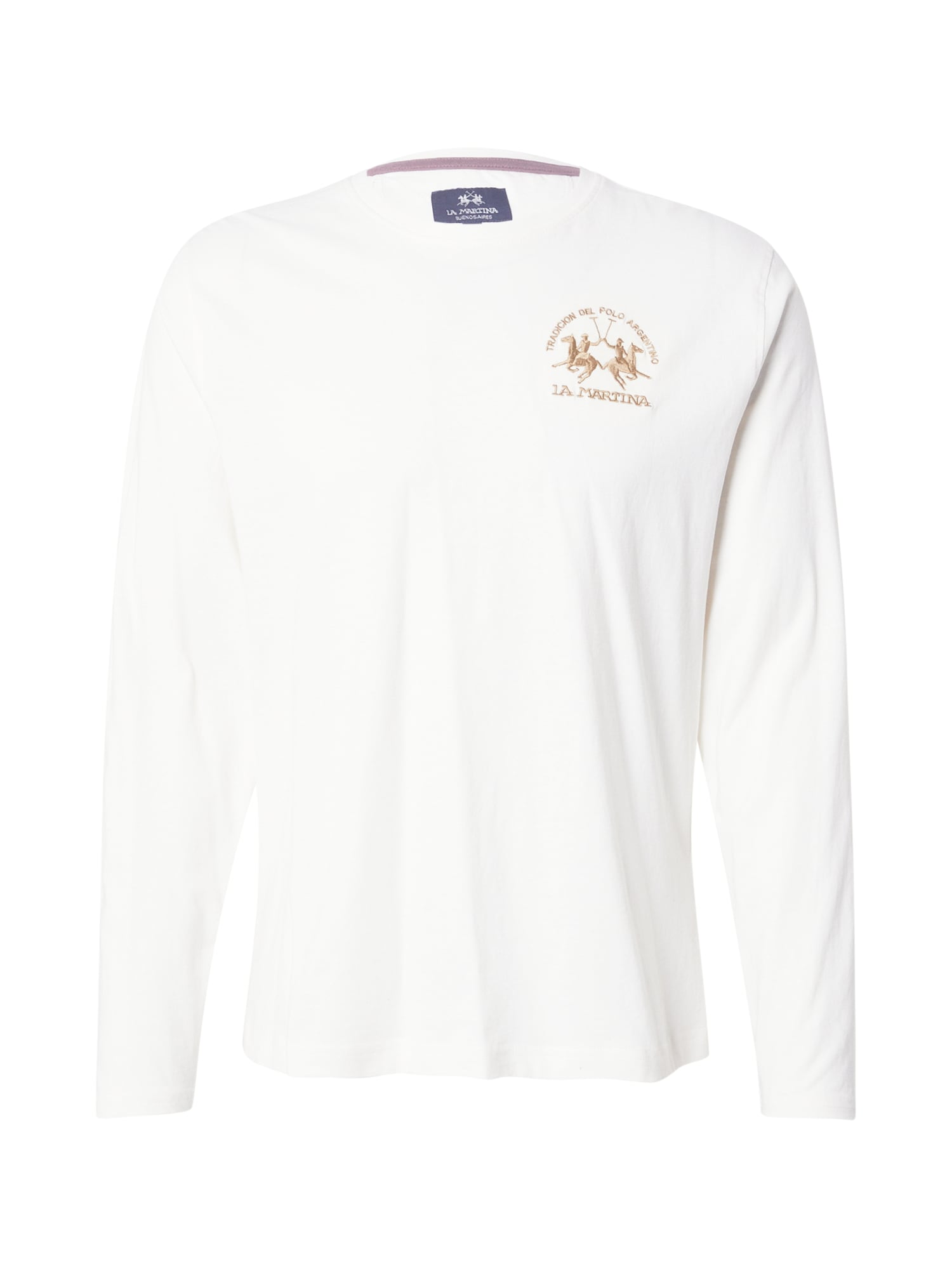 La Martina Tricou  maro deschis / alb