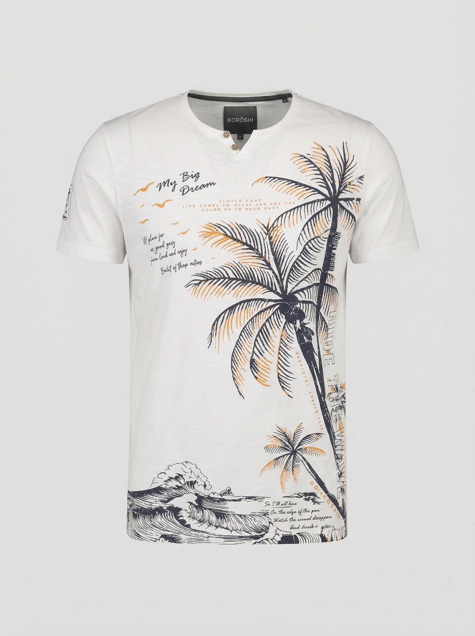 T-shirt marinblå / honung