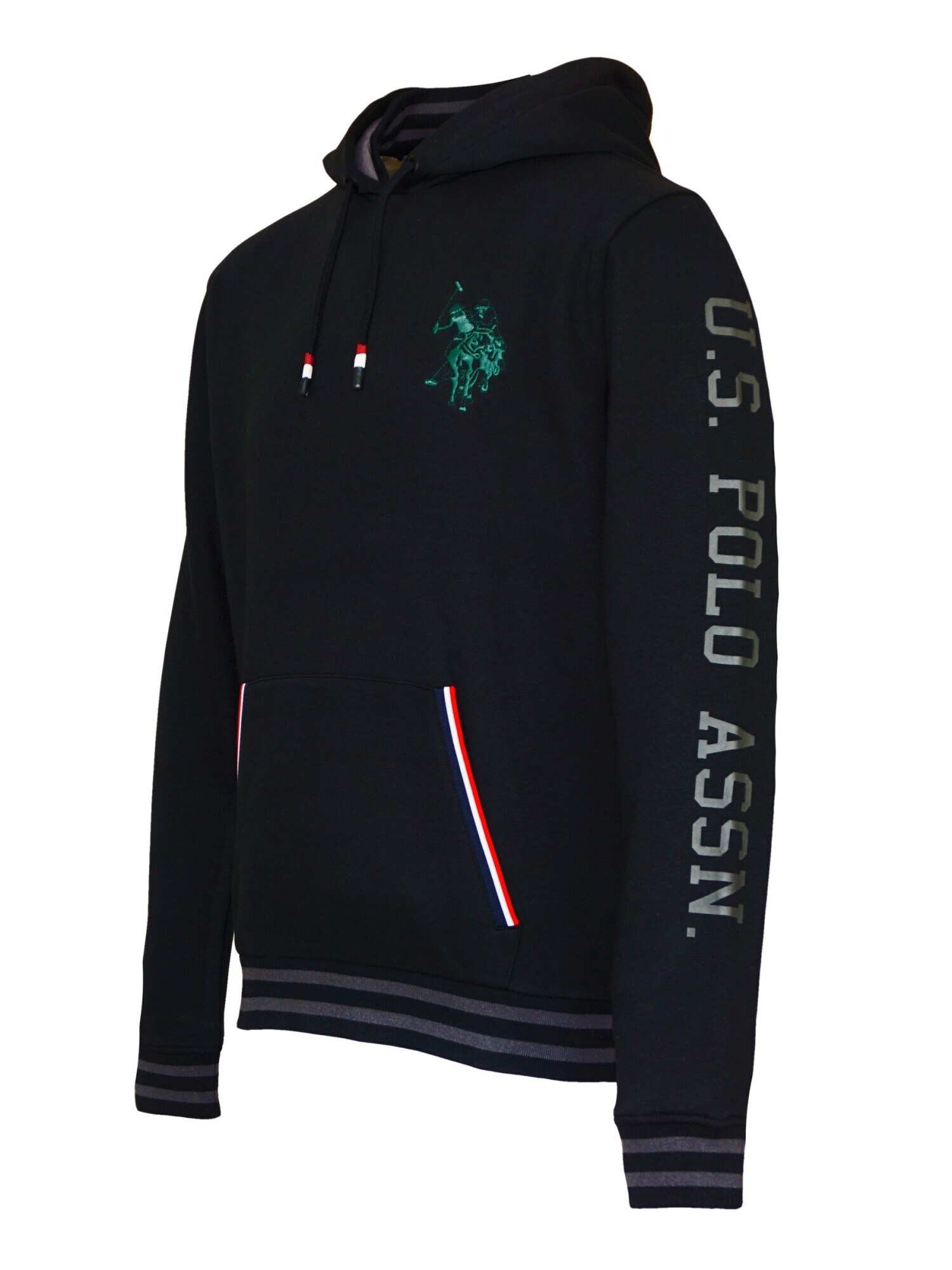 U.S. POLO ASSN. Tepláková bunda nefritová / červená / čierna / šedobiela (obrázok 3)