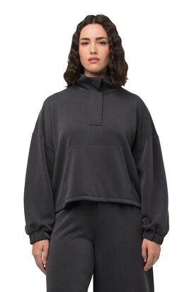 Ulla Popken Sweatshirt Antraciet