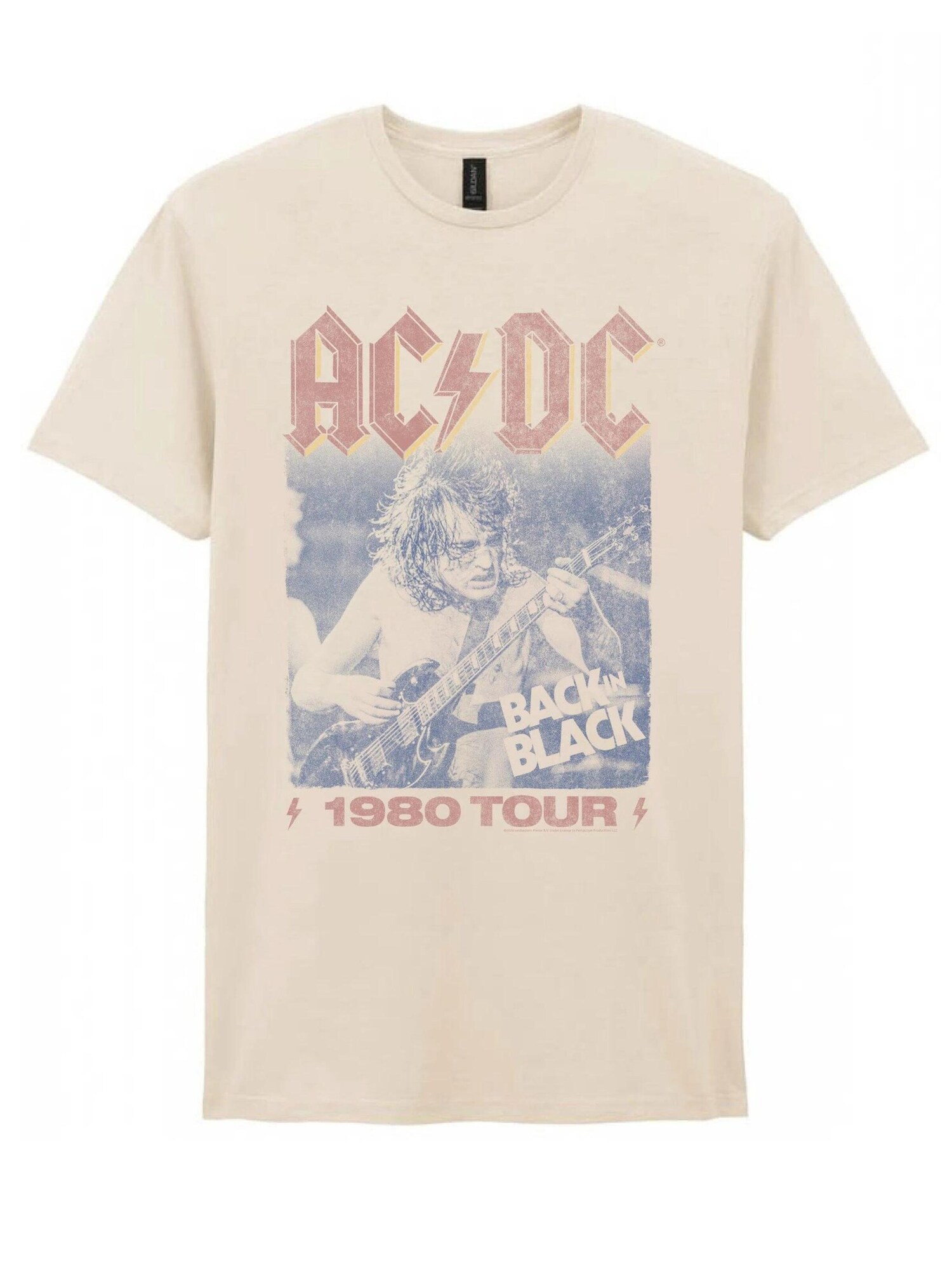AC/DC Camiseta 'AC/DC Back In Black Angus Solo T-Shirt' blanco natural – imagen 1