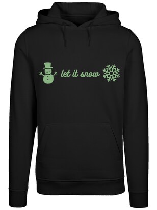 F4NT4STIC Sweatshirt ‘Weihnachten let it snow’ Groen / Zwart