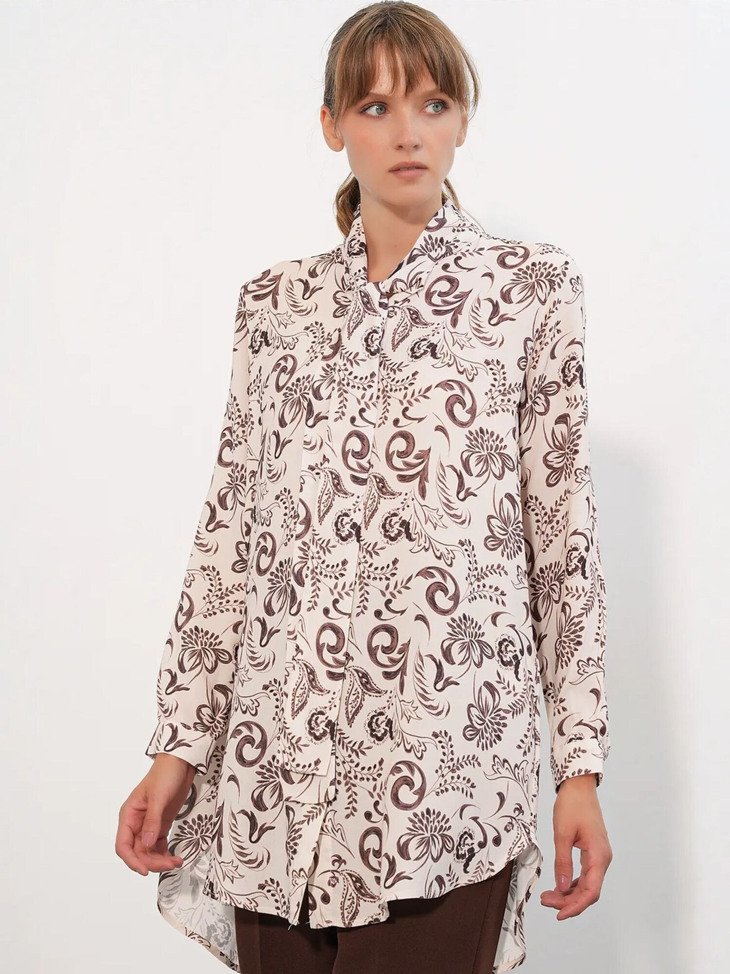 Bigdart Bluza smeđa / crna / bijela