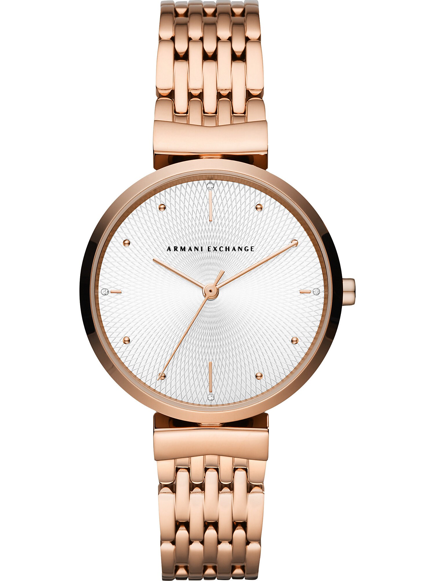 Emporio Armani Ceas analogic  auriu - roz / alb perlat