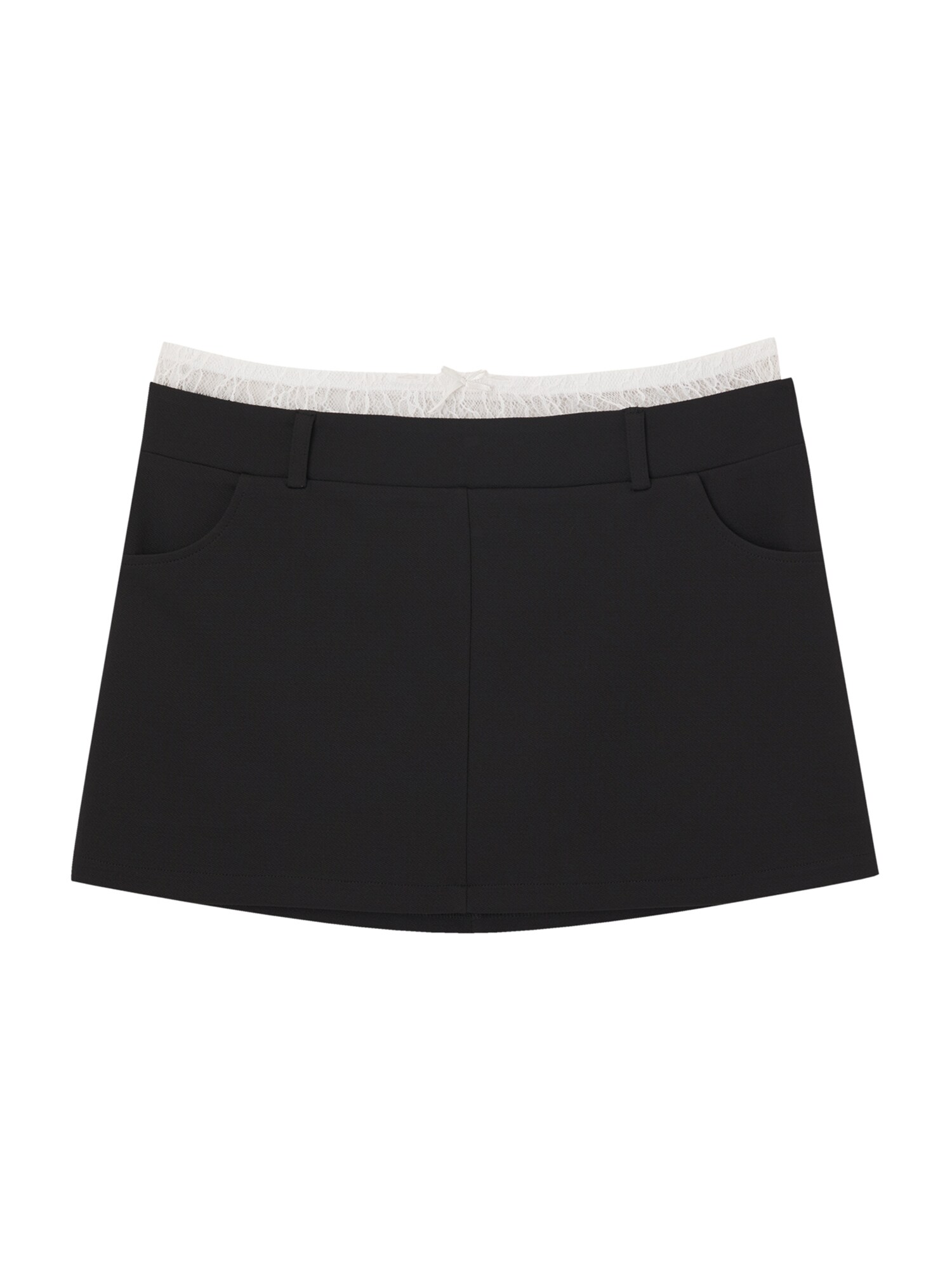 Pull&Bear Sukňa  čierna / biela