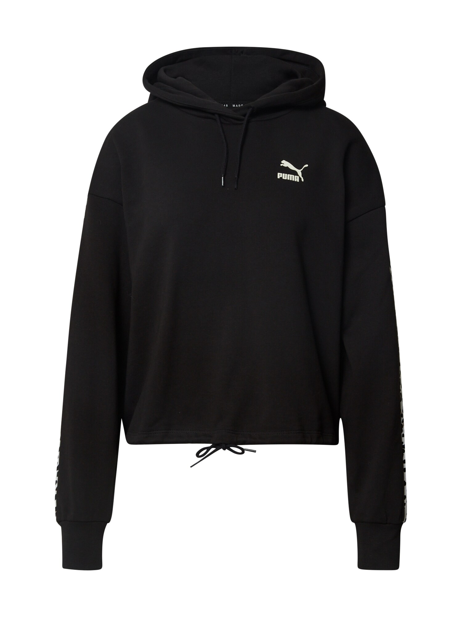PUMA Megztinis be užsegimo 'AOP'  juoda / balta