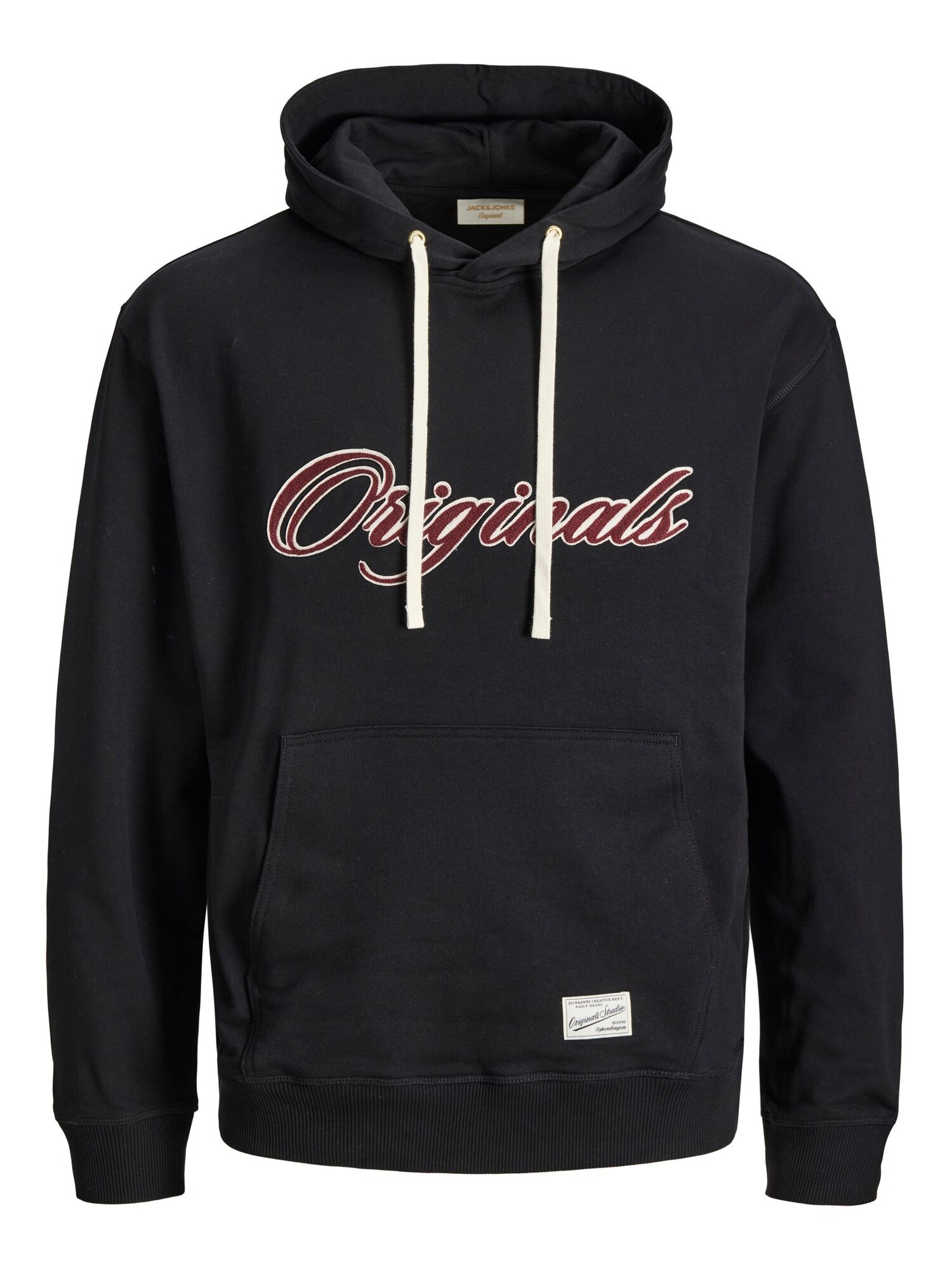 JACK &amp; JONES Sudadera  burdeos / negro