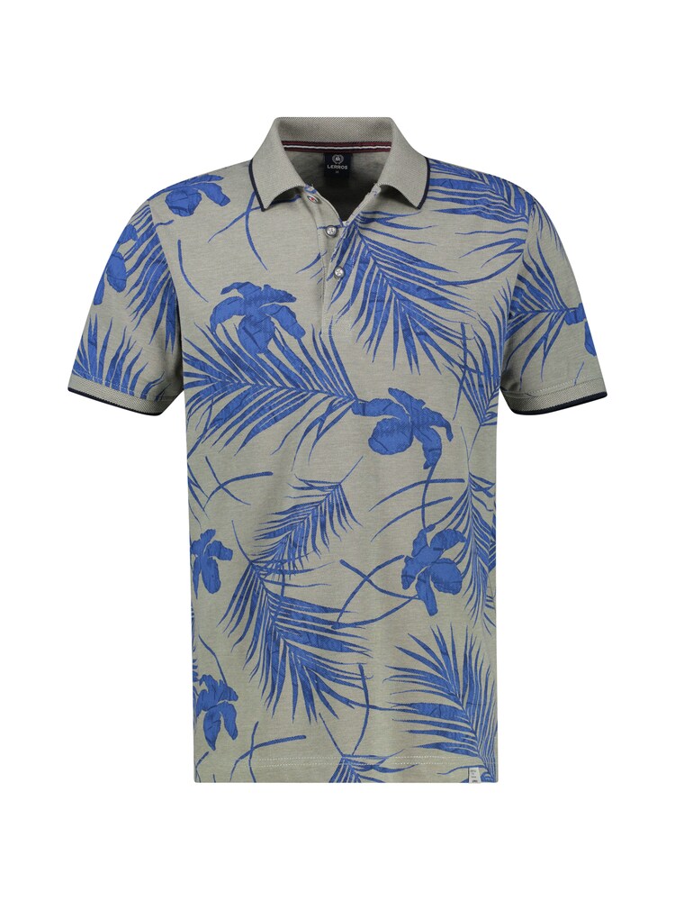 LERROS Modisches Poloshirt, sommerlich gemustert Herren Größe XXXL grau