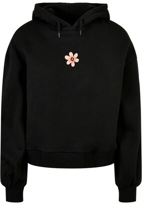 Merchcode Sweatshirt ‘Spring – Grow Through’ Lichtroze / Zwart