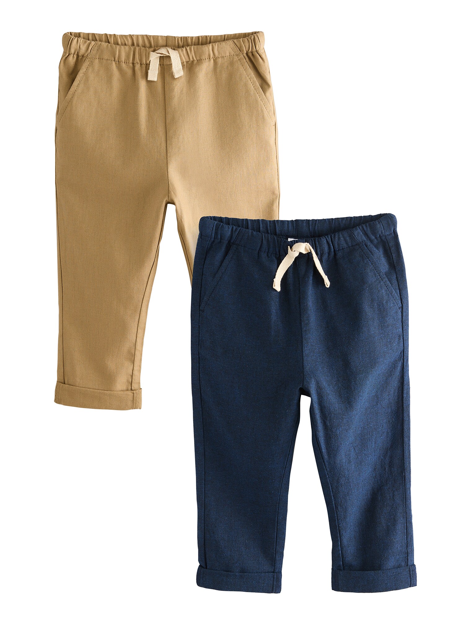 Next Pantaloni  bej închis / bleumarin