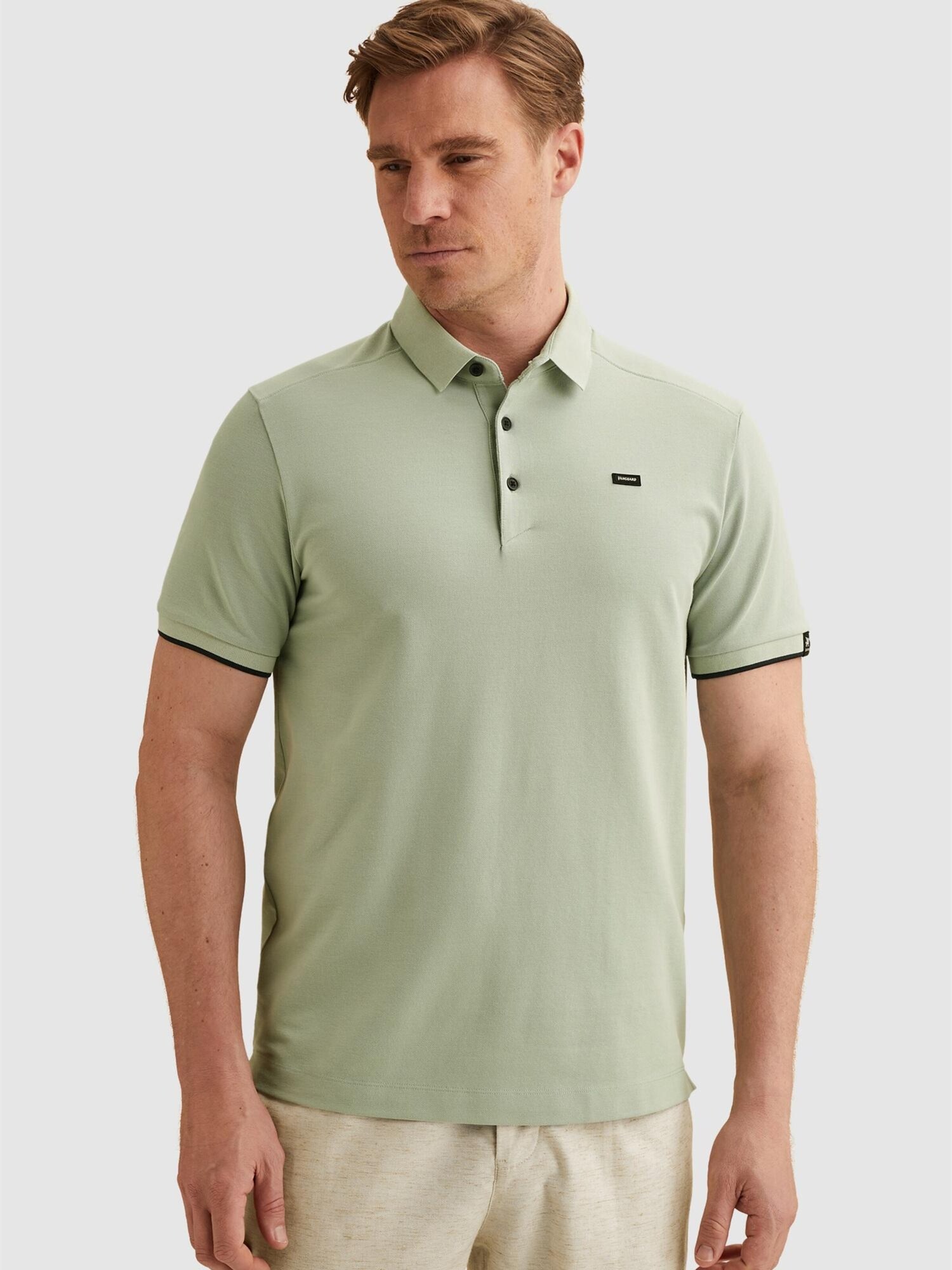 Piqué Poloshirt Aqua Gray Grön Storlek 2