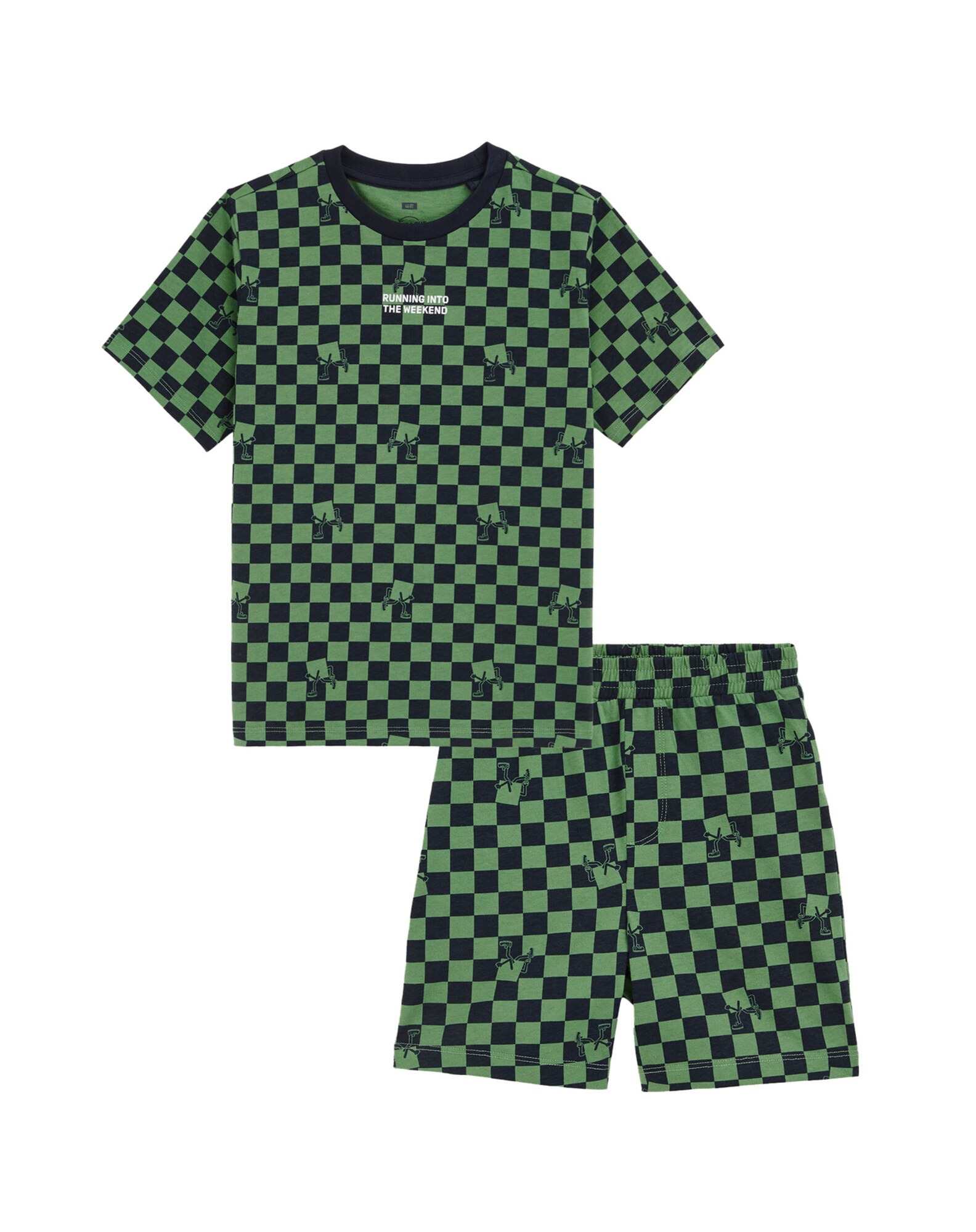 WE Fashion Ruhák alváshoz  zöld / fekete / fehér akciós termékkép 1