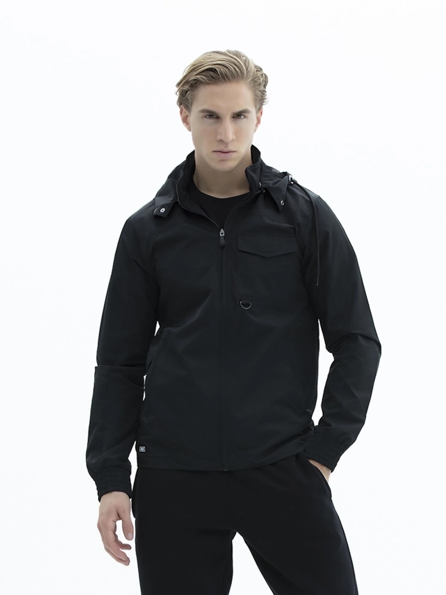 Scr. Sweatvest 'Komo' Zwart