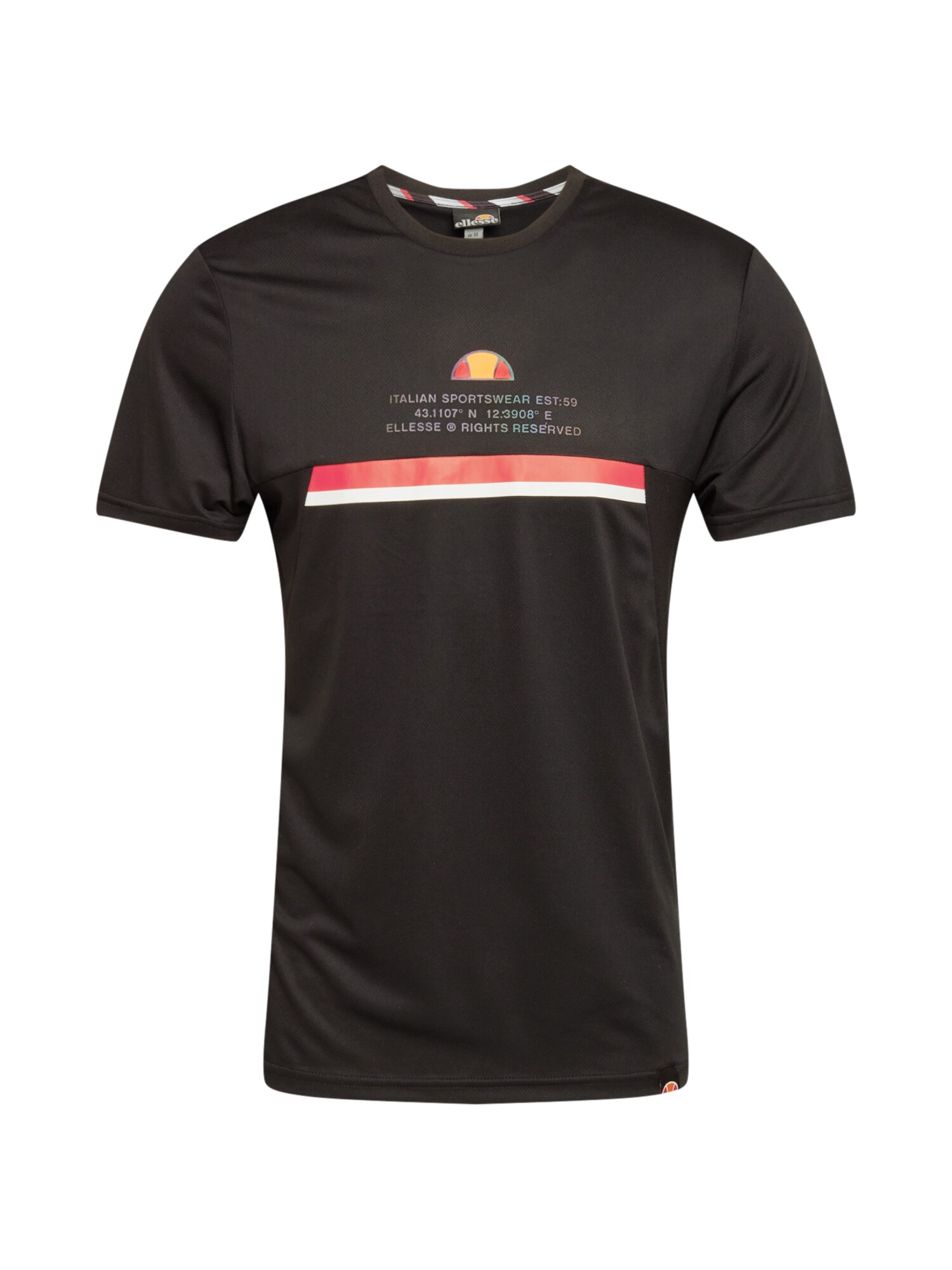 ELLESSE Sportiniai marškinėliai 'Game'  juoda / balta / raudona