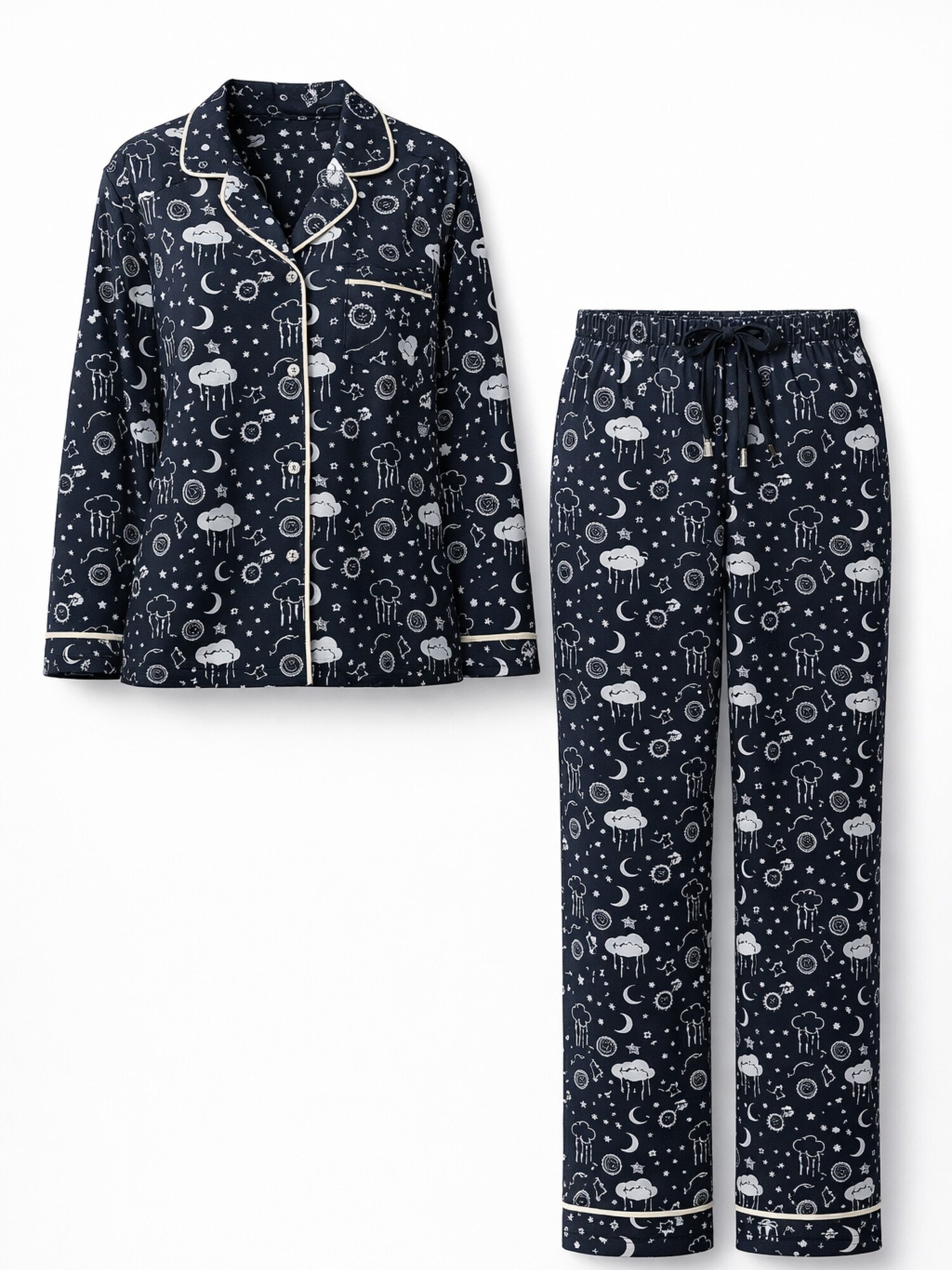 LEAFLETIC Pijama  negro